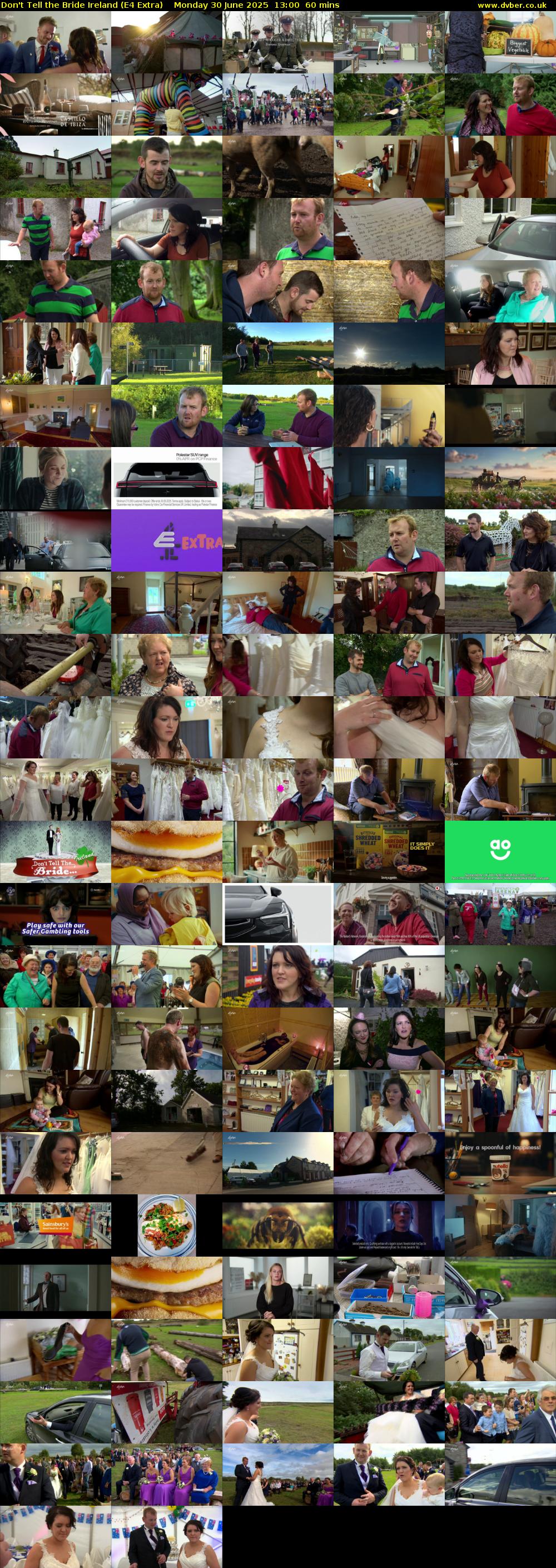Don't Tell the Bride Ireland (E4 Extra) Monday 30 June 2025 13:00 - 14:00