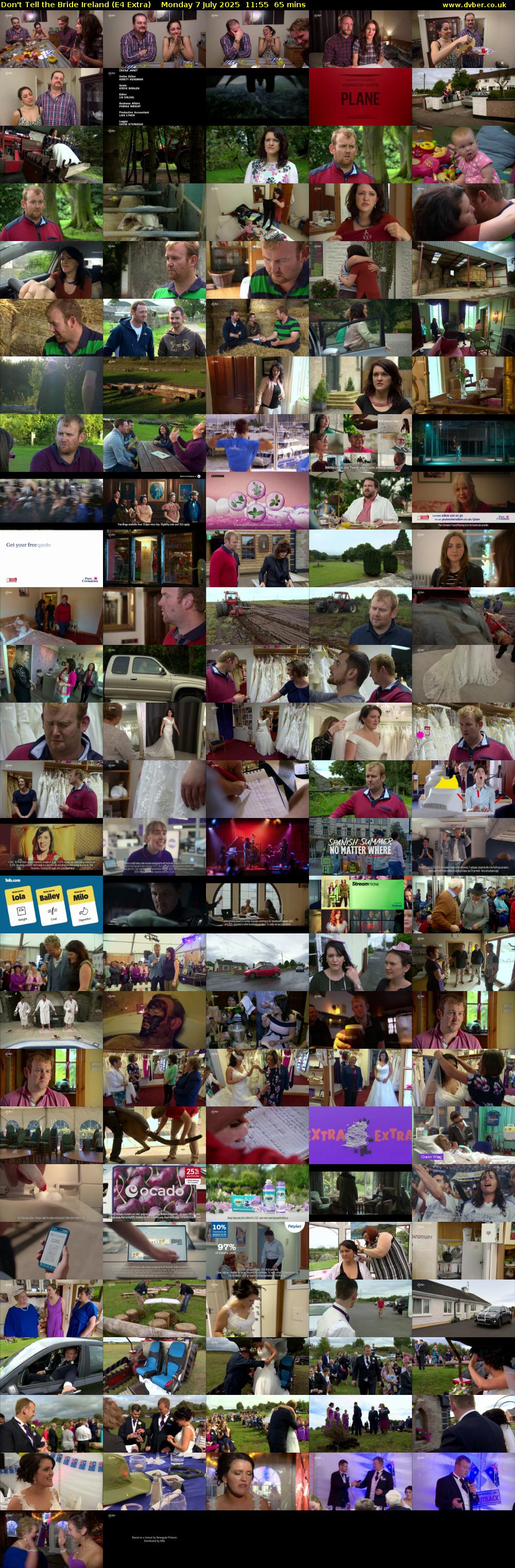 Don't Tell the Bride Ireland (E4 Extra) Monday 7 July 2025 11:55 - 13:00