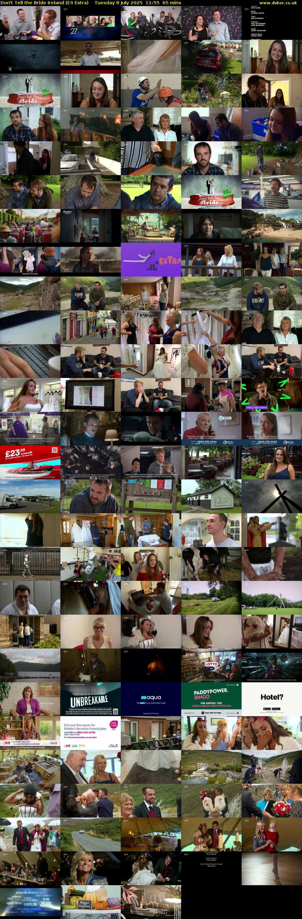 Don't Tell the Bride Ireland (E4 Extra) Tuesday 8 July 2025 11:55 - 13:00