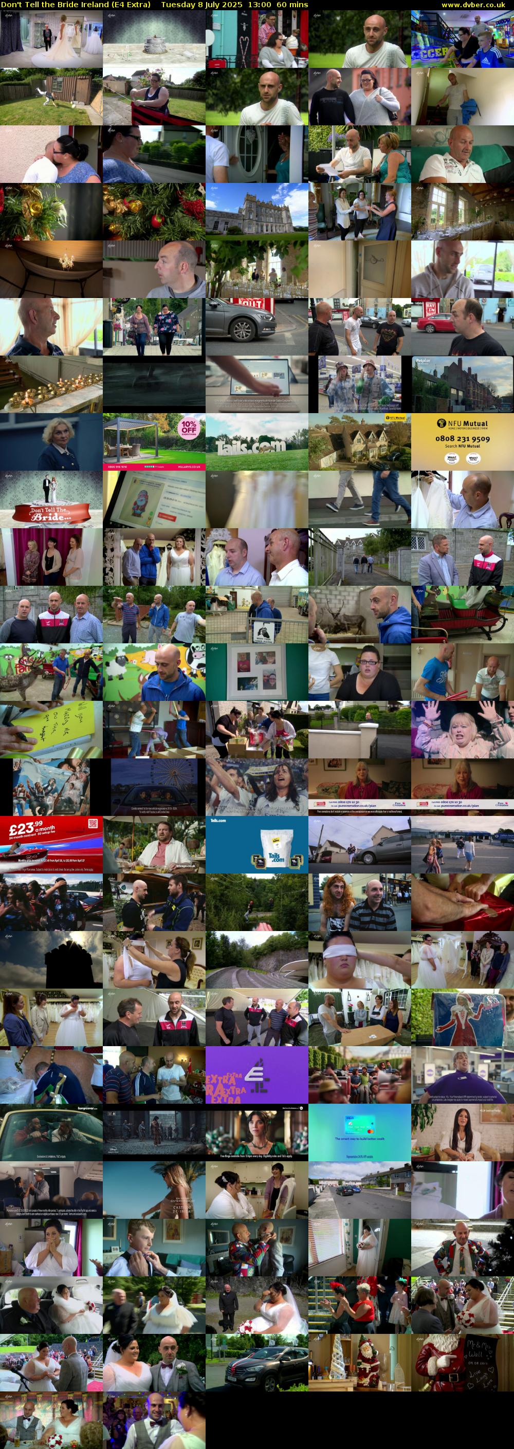 Don't Tell the Bride Ireland (E4 Extra) Tuesday 8 July 2025 13:00 - 14:00
