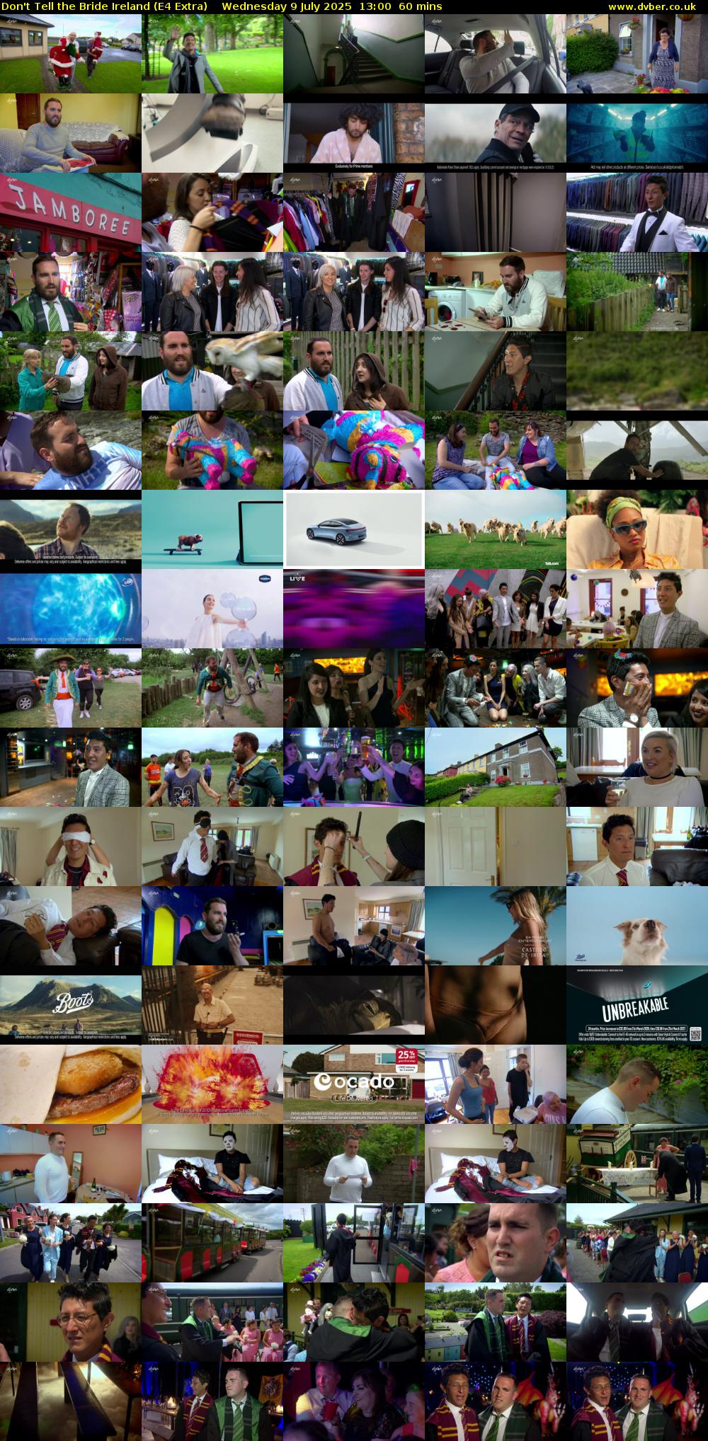 Don't Tell the Bride Ireland (E4 Extra) Wednesday 9 July 2025 13:00 - 14:00