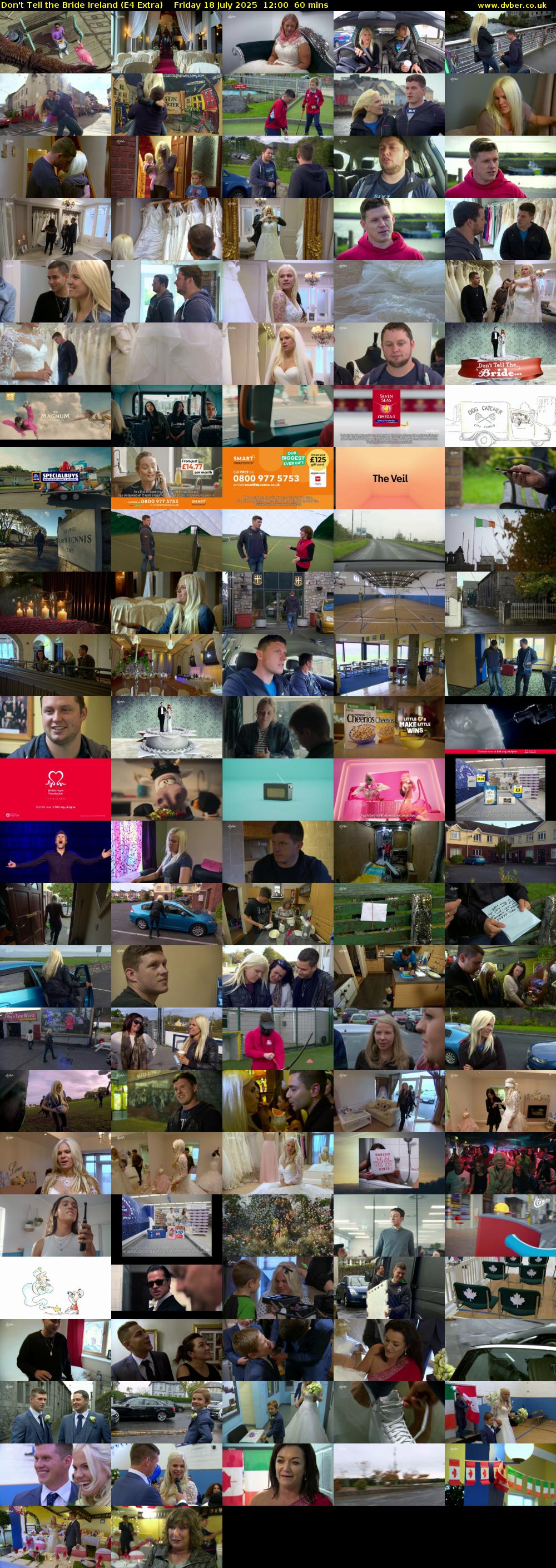 Don't Tell the Bride Ireland (E4 Extra) Friday 18 July 2025 12:00 - 13:00