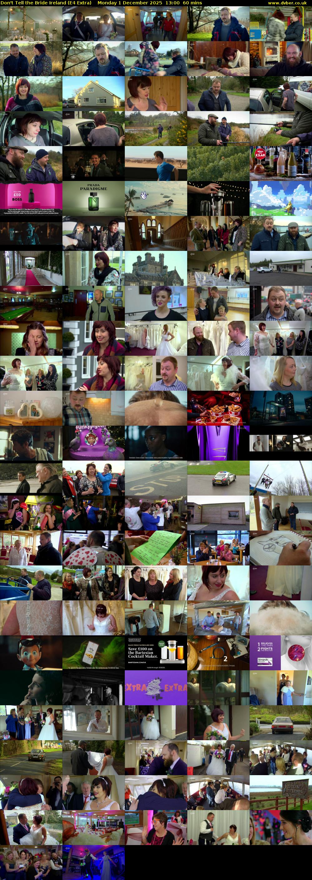 Don't Tell the Bride Ireland (E4 Extra) Monday 1 December 2025 13:00 - 14:00