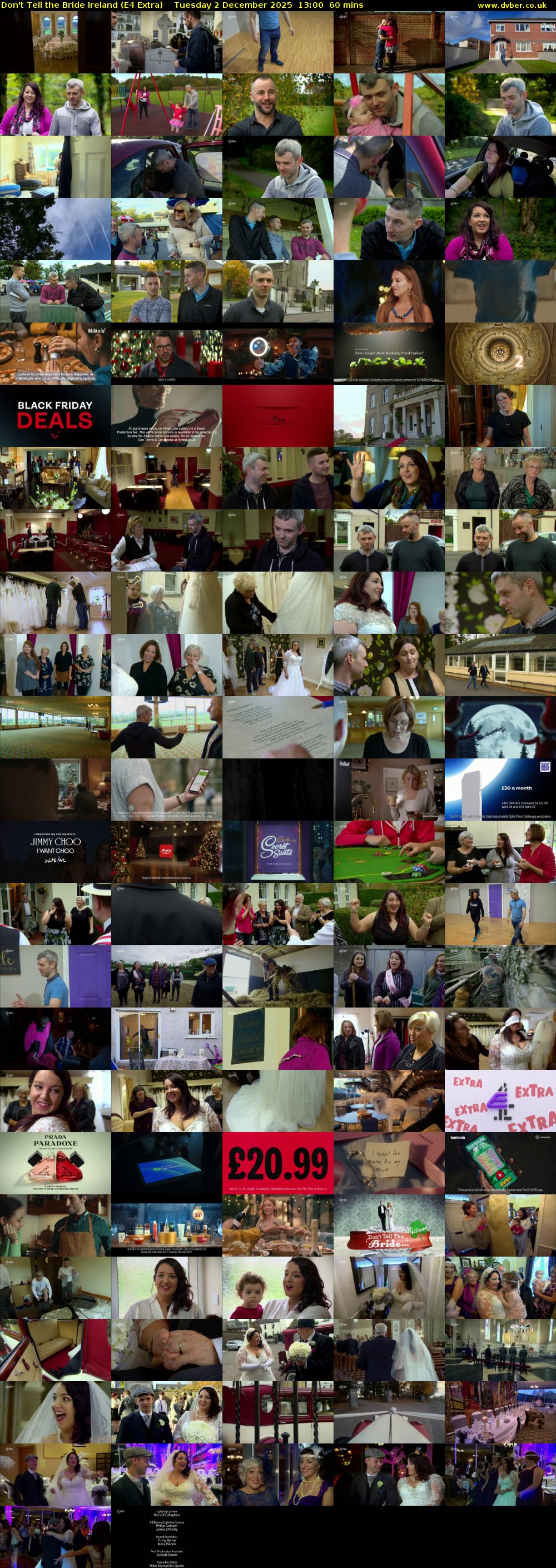 Don't Tell the Bride Ireland (E4 Extra) Tuesday 2 December 2025 13:00 - 14:00