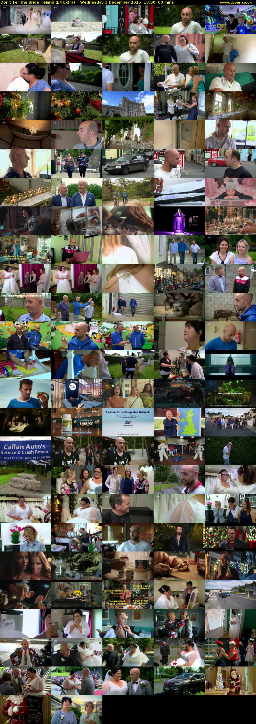 Don't Tell the Bride Ireland (E4 Extra) Wednesday 3 December 2025 13:00 - 14:00