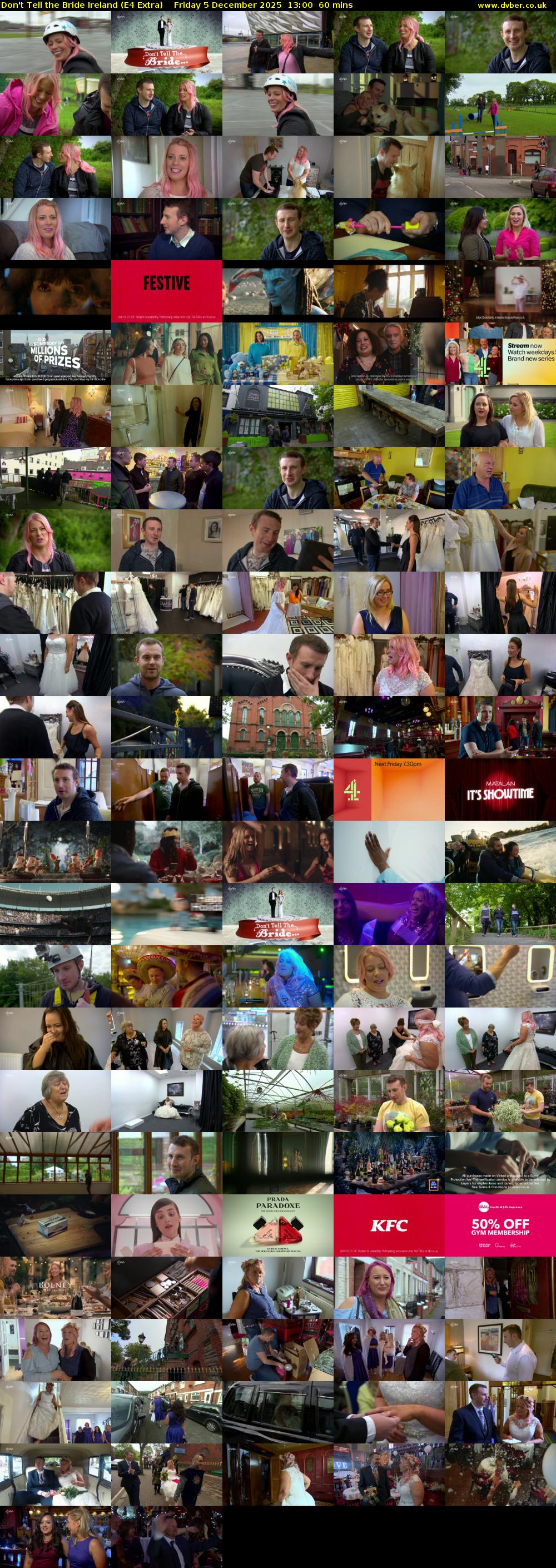 Don't Tell the Bride Ireland (E4 Extra) Friday 5 December 2025 13:00 - 14:00