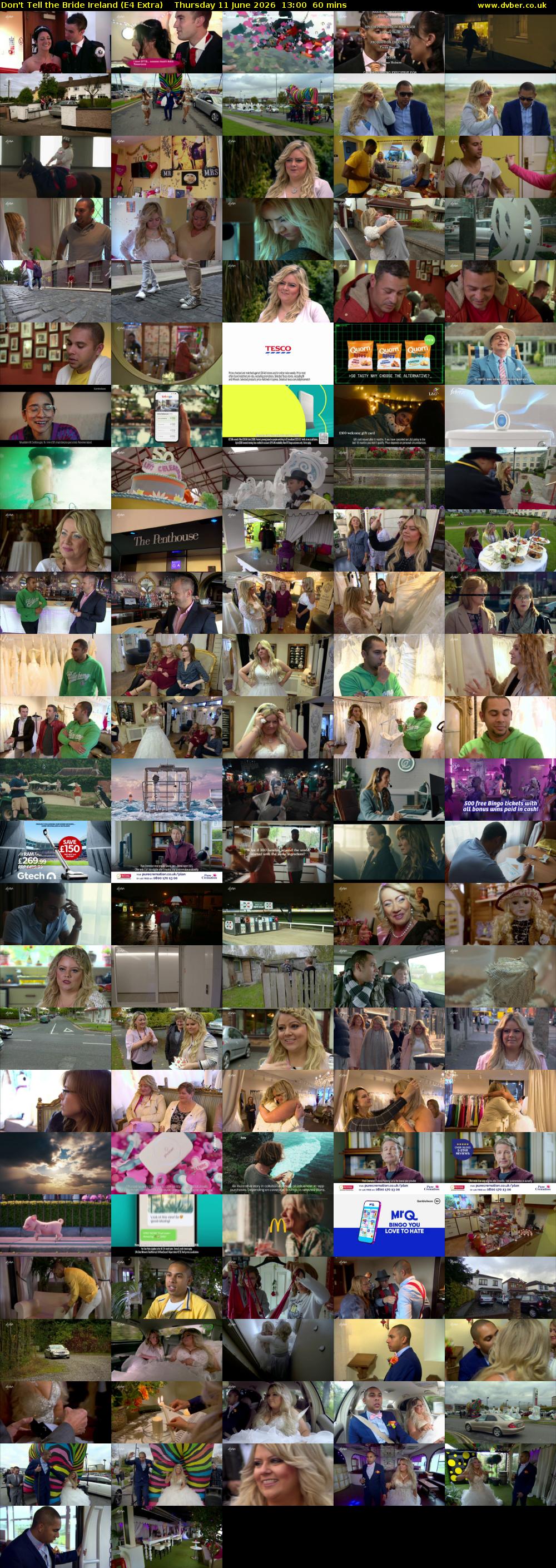 Don't Tell the Bride Ireland (E4 Extra) Thursday 11 June 2026 13:00 - 14:00