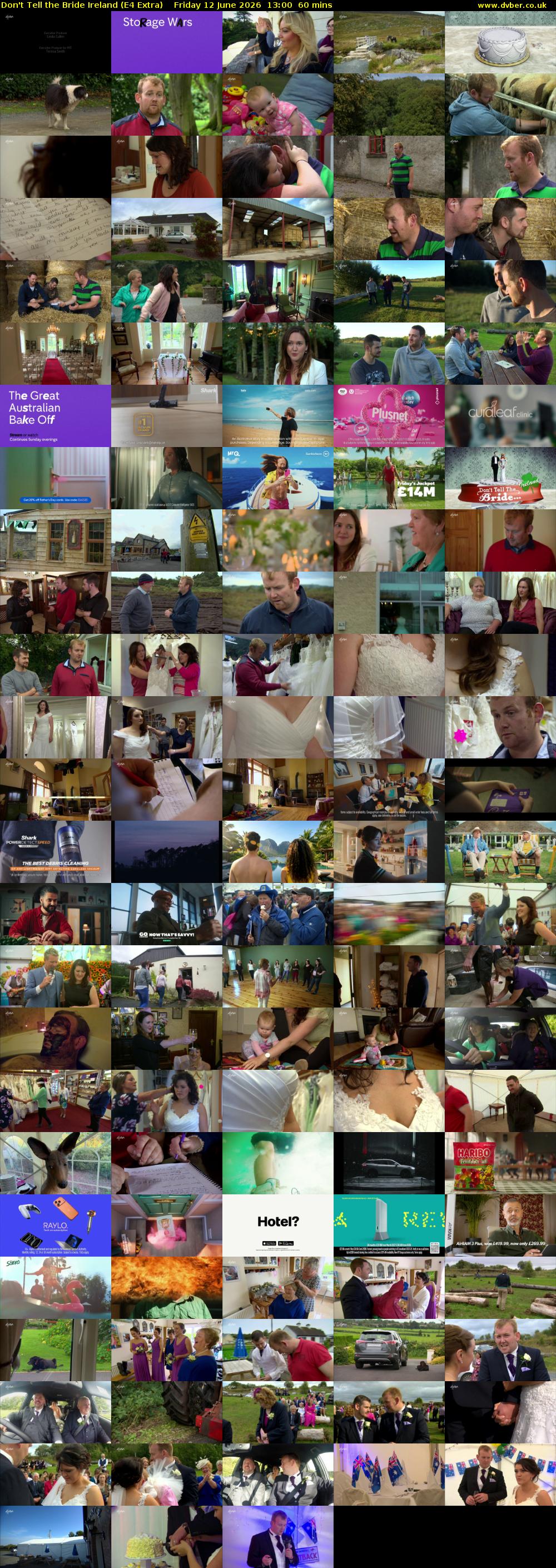 Don't Tell the Bride Ireland (E4 Extra) Friday 12 June 2026 13:00 - 14:00