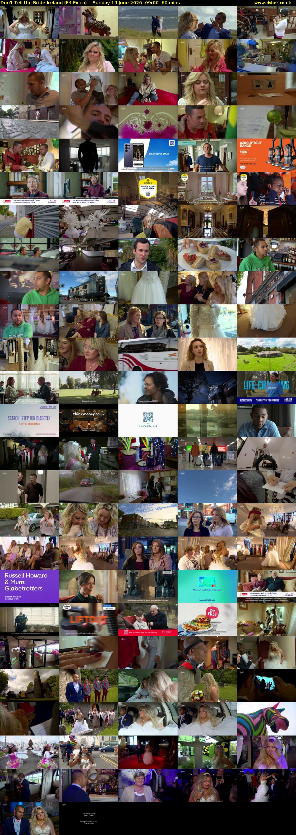 Don't Tell the Bride Ireland (E4 Extra) Sunday 14 June 2026 09:00 - 10:00