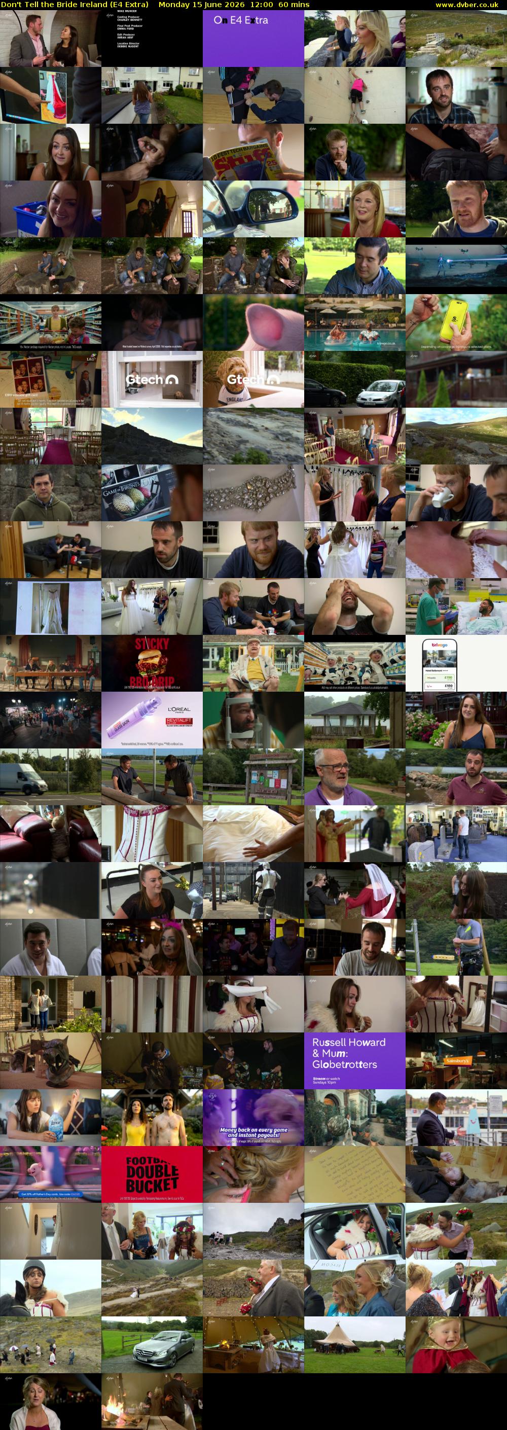 Don't Tell the Bride Ireland (E4 Extra) Monday 15 June 2026 12:00 - 13:00