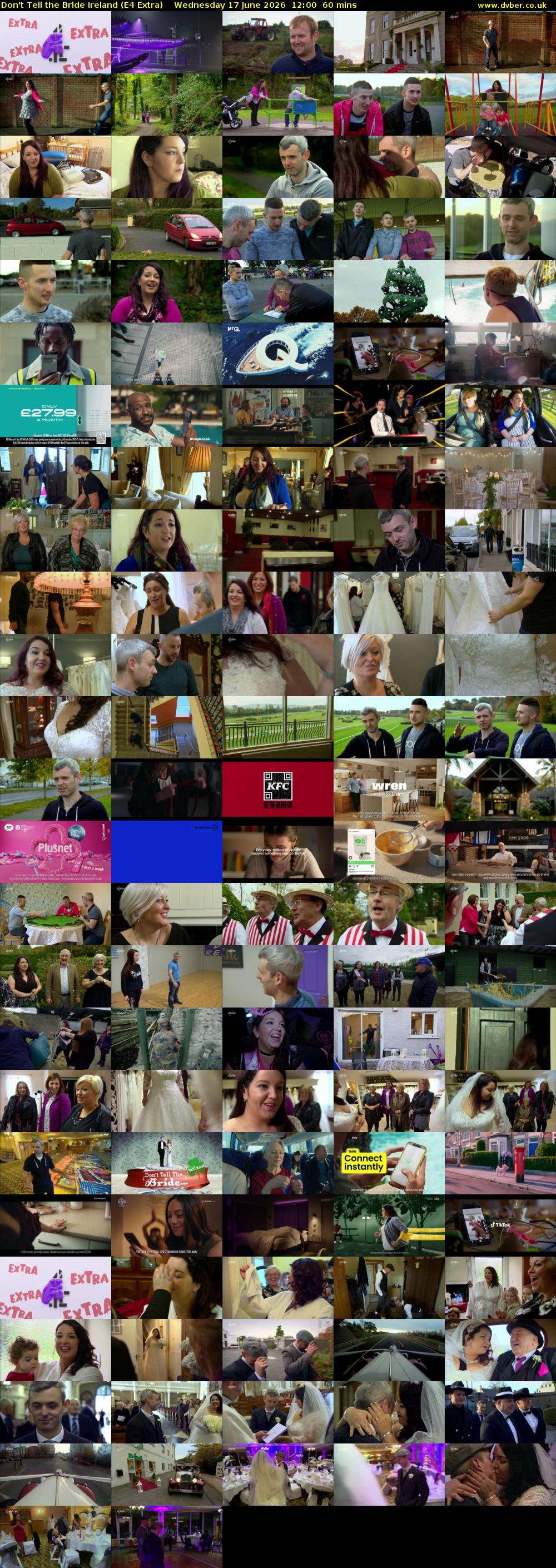 Don't Tell the Bride Ireland (E4 Extra) Wednesday 17 June 2026 12:00 - 13:00