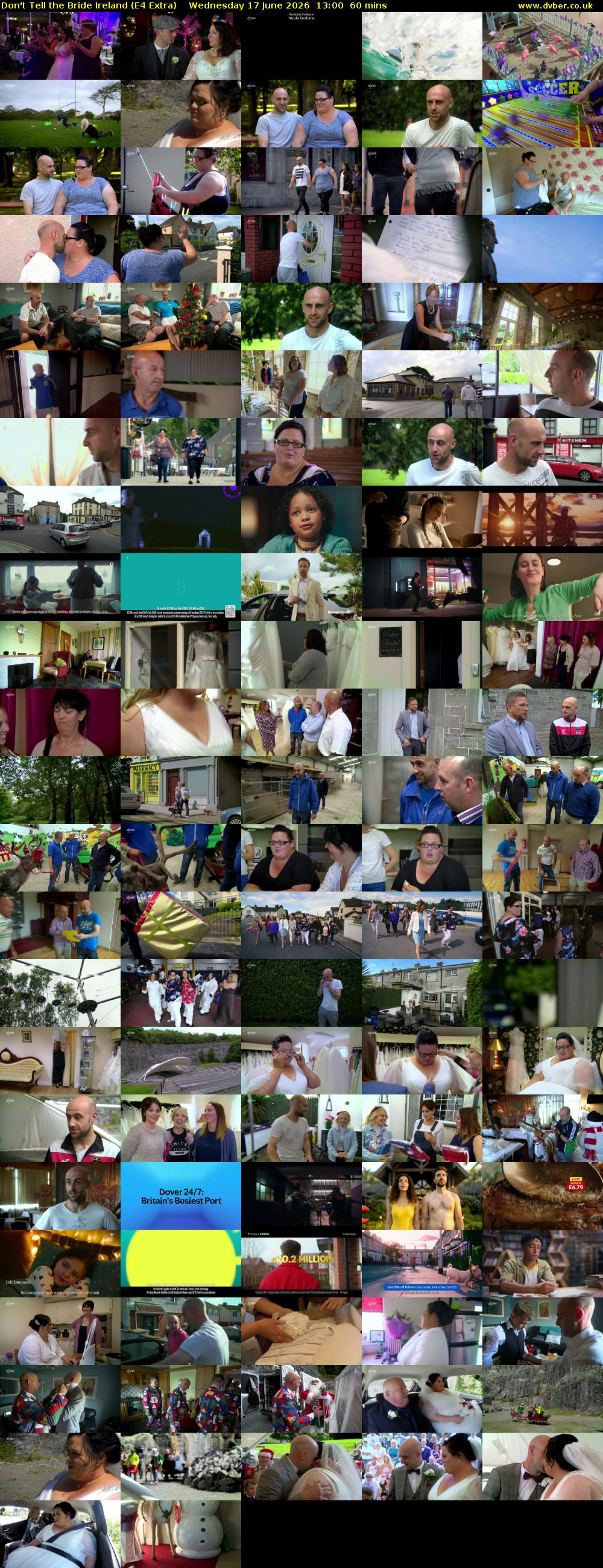 Don't Tell the Bride Ireland (E4 Extra) Wednesday 17 June 2026 13:00 - 14:00