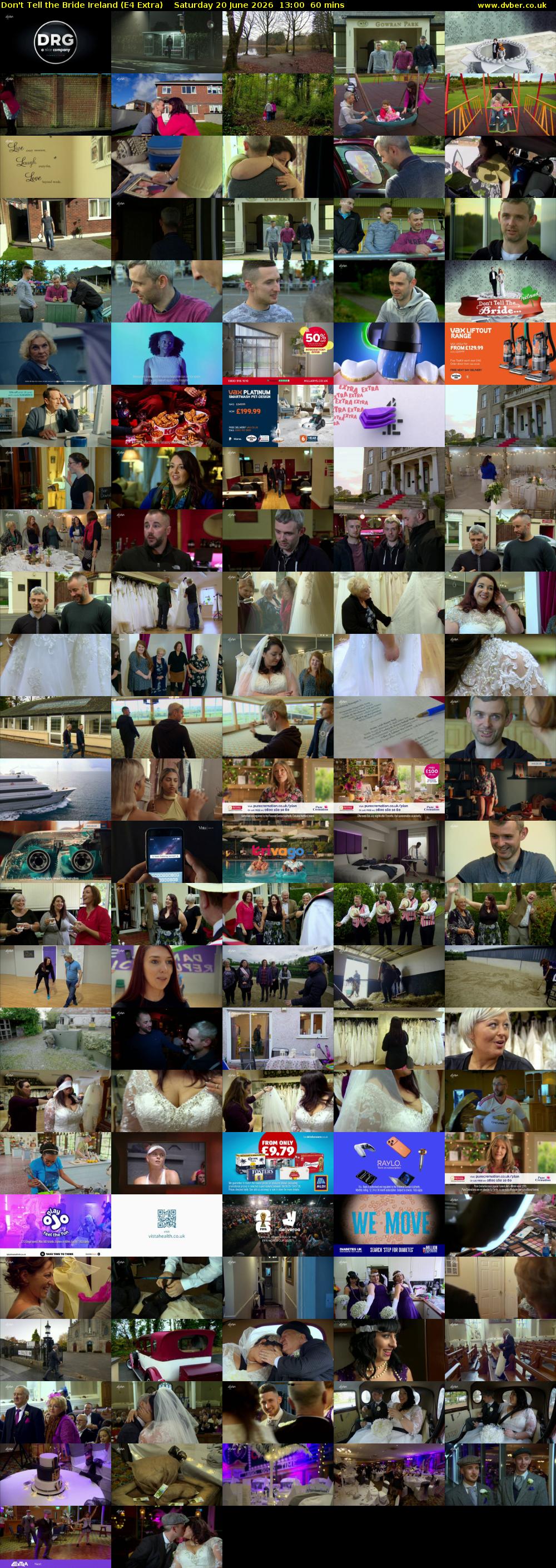 Don't Tell the Bride Ireland (E4 Extra) Saturday 20 June 2026 13:00 - 14:00