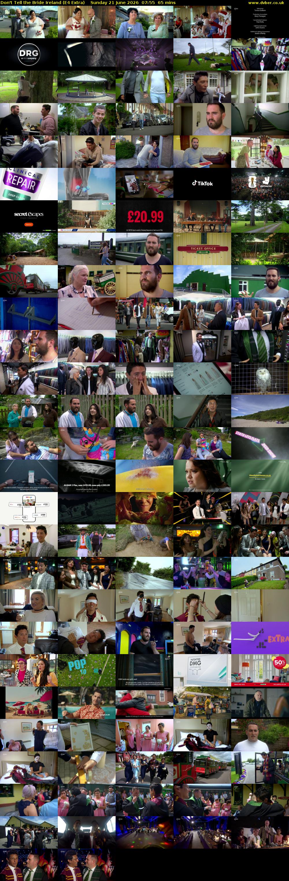 Don't Tell the Bride Ireland (E4 Extra) Sunday 21 June 2026 07:55 - 09:00