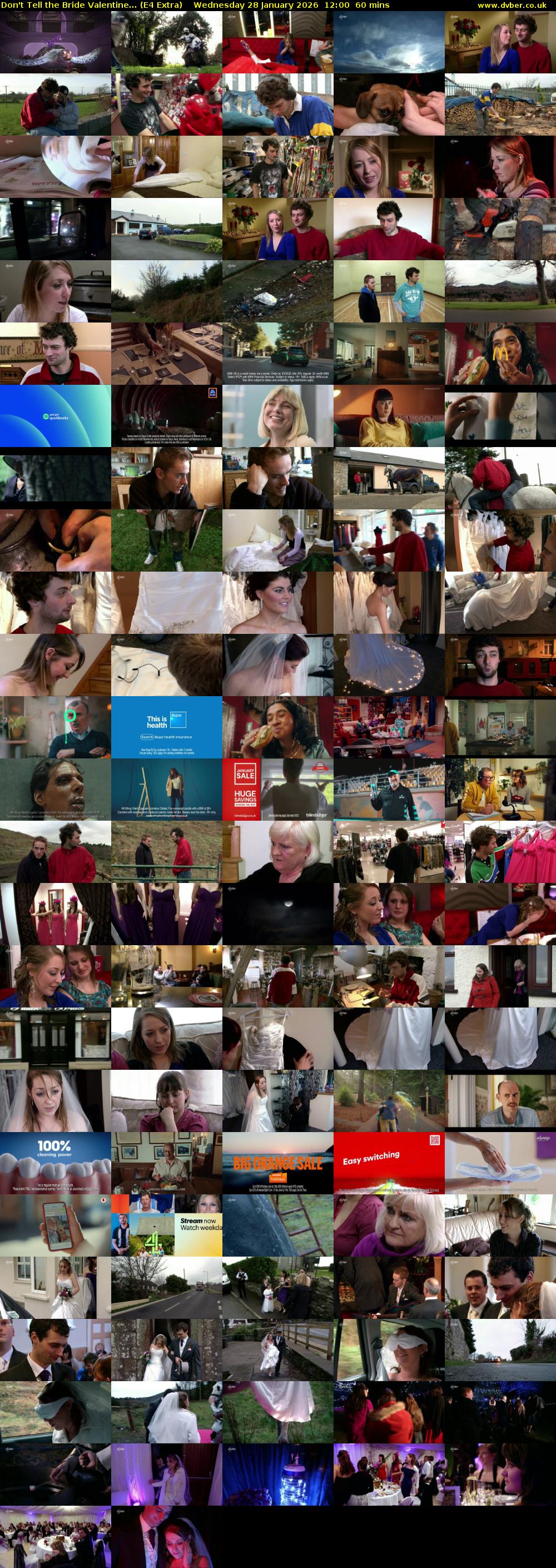 Don't Tell the Bride Valentine... (E4 Extra) Wednesday 28 January 2026 12:00 - 13:00