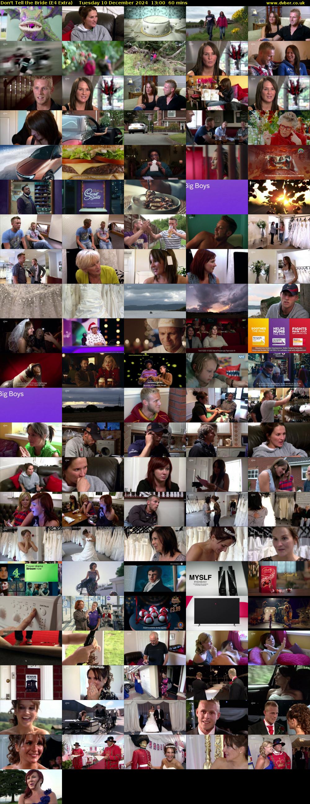 Don't Tell the Bride (E4 Extra) Tuesday 10 December 2024 13:00 - 14:00