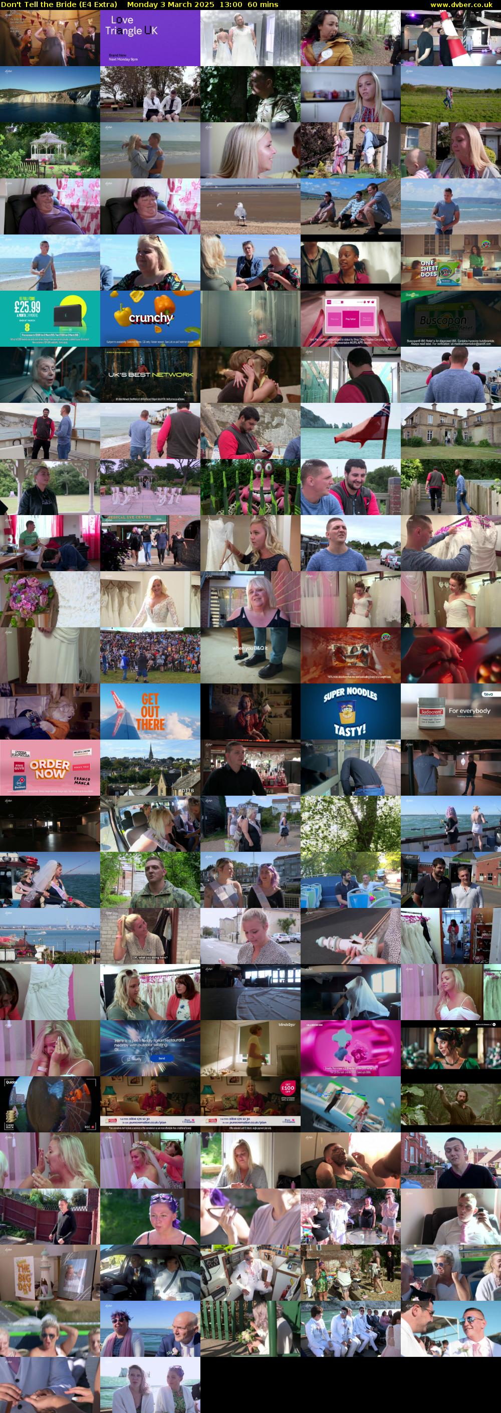 Don't Tell the Bride (E4 Extra) Monday 3 March 2025 13:00 - 14:00