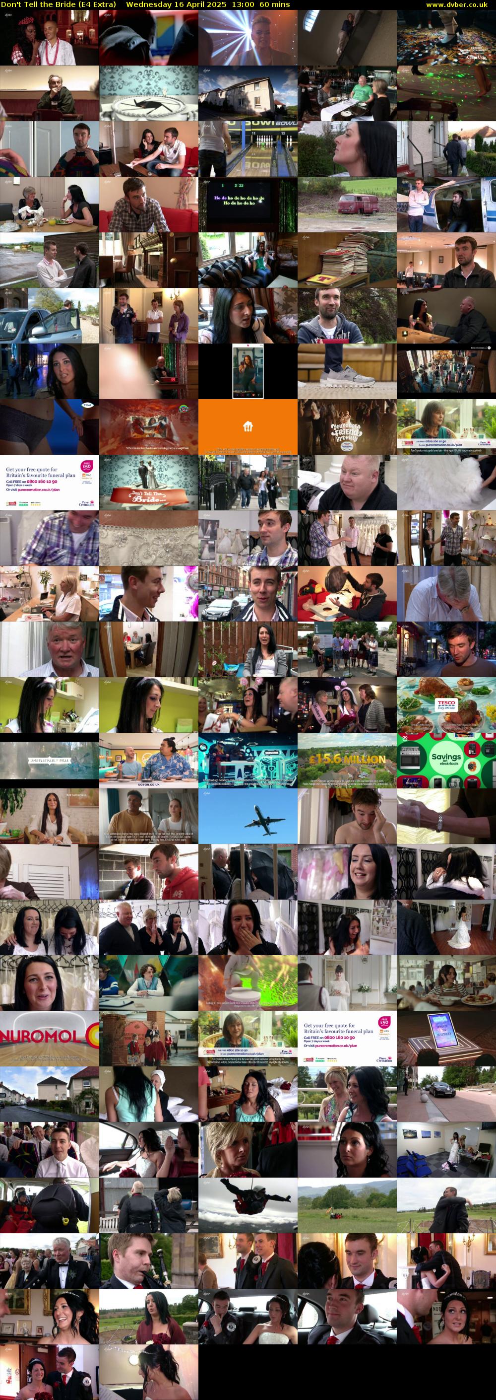 Don't Tell the Bride (E4 Extra) Wednesday 16 April 2025 13:00 - 14:00