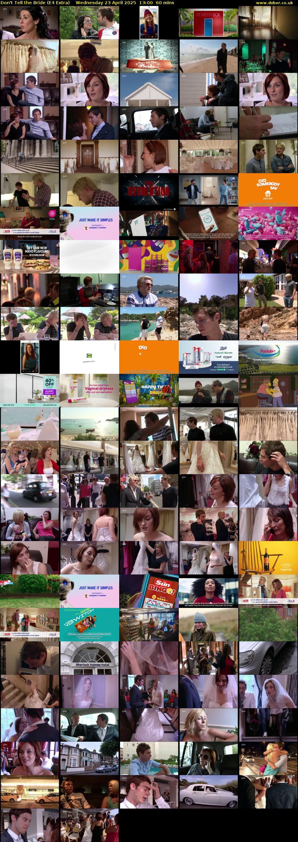 Don't Tell the Bride (E4 Extra) Wednesday 23 April 2025 13:00 - 14:00