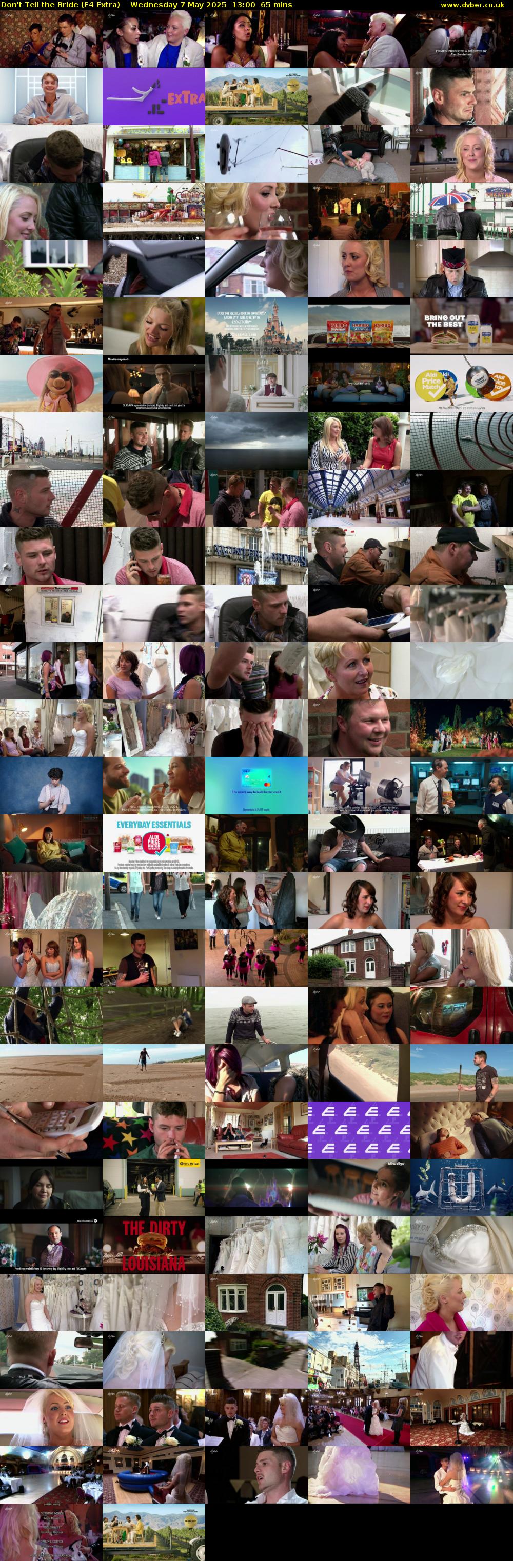 Don't Tell the Bride (E4 Extra) Wednesday 7 May 2025 13:00 - 14:05