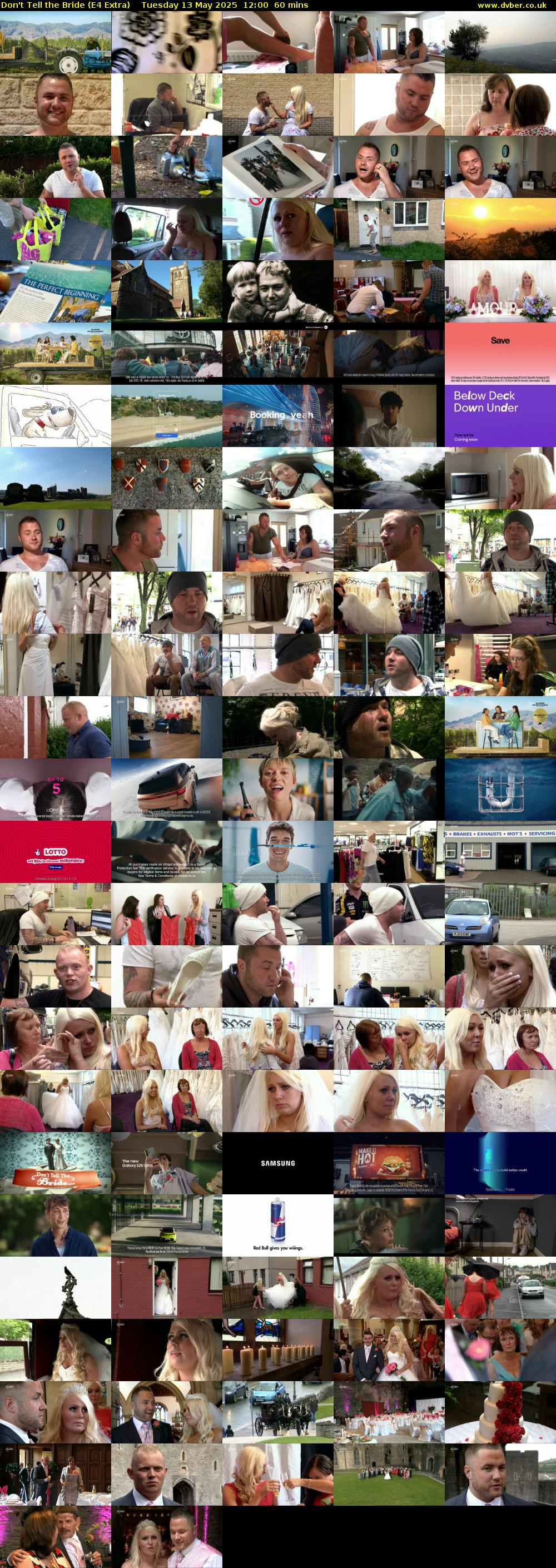 Don't Tell the Bride (E4 Extra) Tuesday 13 May 2025 12:00 - 13:00