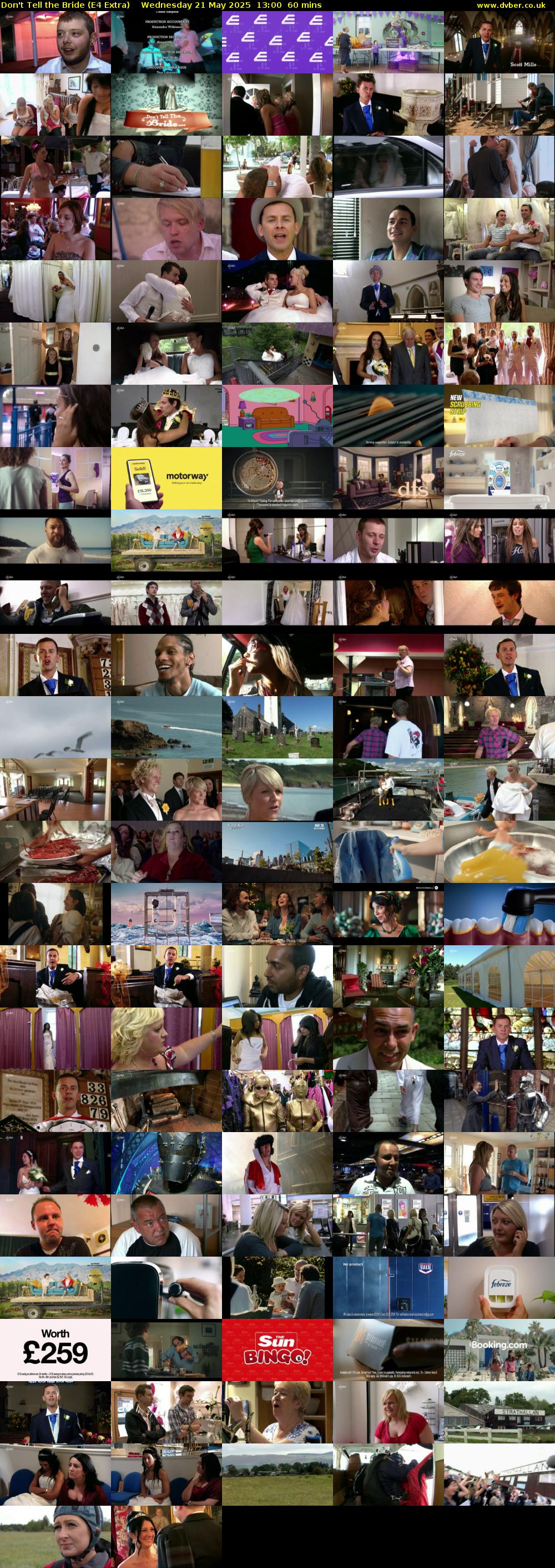 Don't Tell the Bride (E4 Extra) Wednesday 21 May 2025 13:00 - 14:00