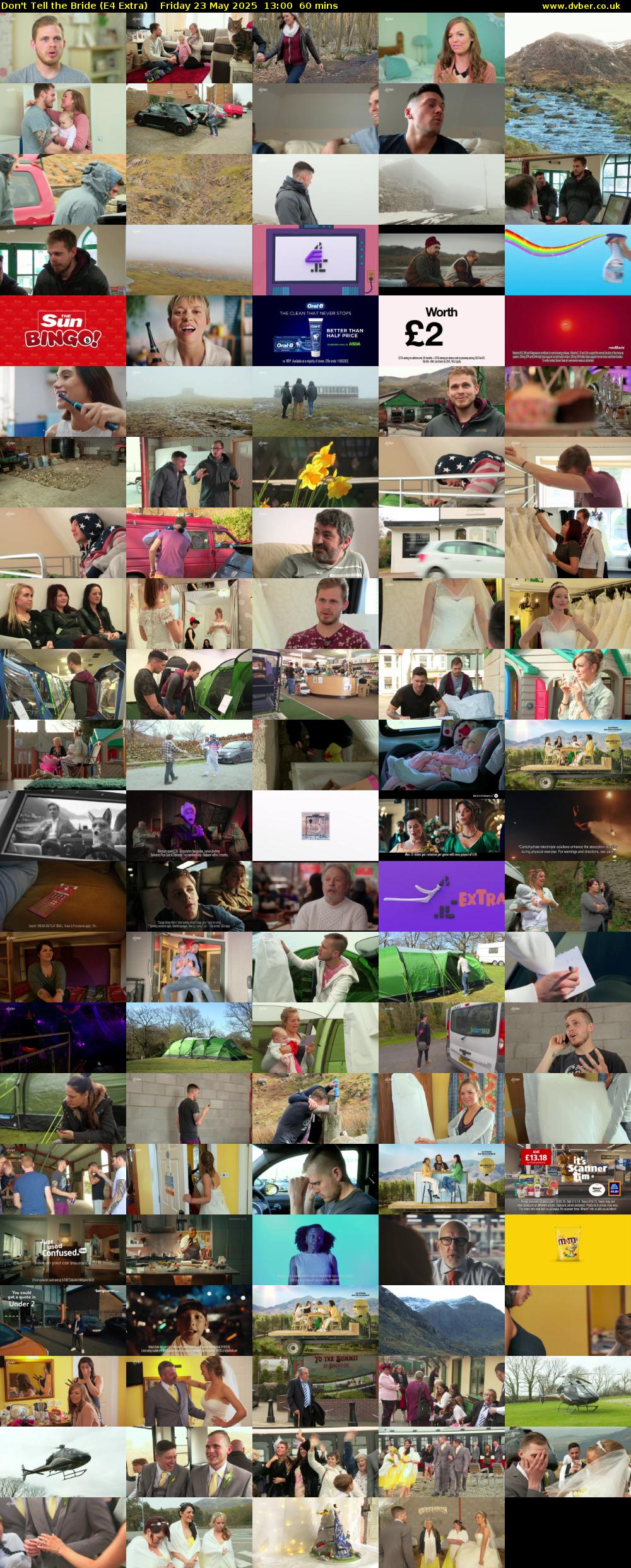 Don't Tell the Bride (E4 Extra) Friday 23 May 2025 13:00 - 14:00