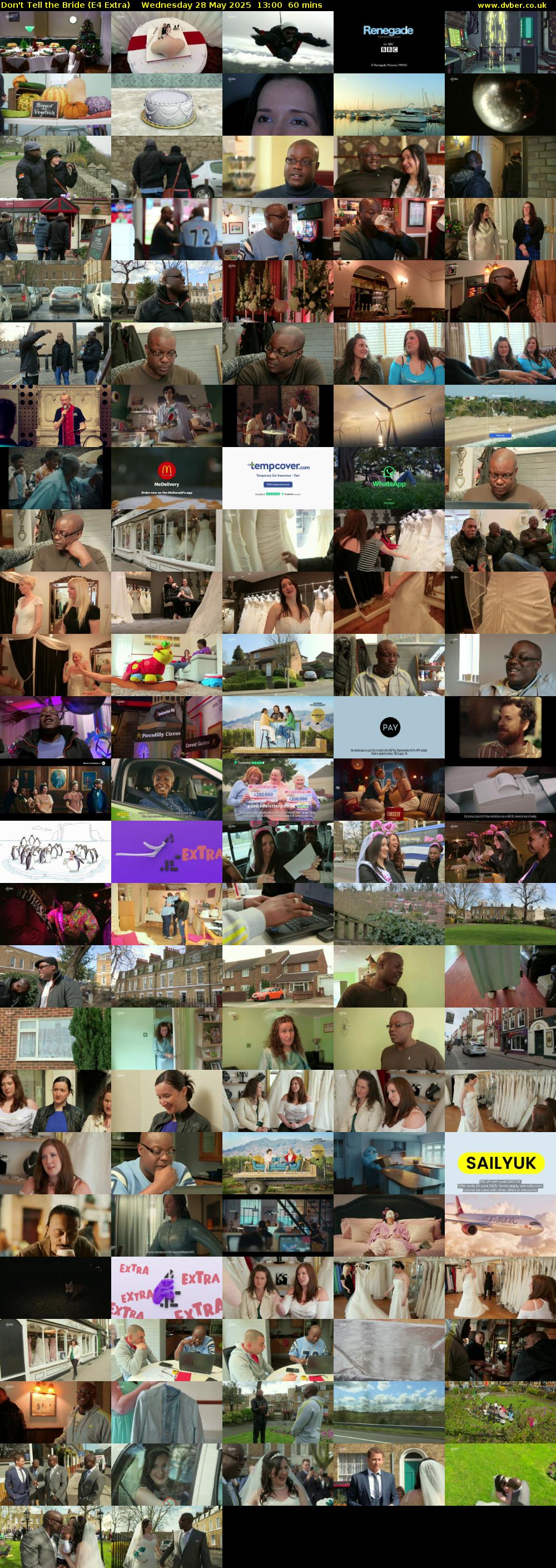 Don't Tell the Bride (E4 Extra) Wednesday 28 May 2025 13:00 - 14:00