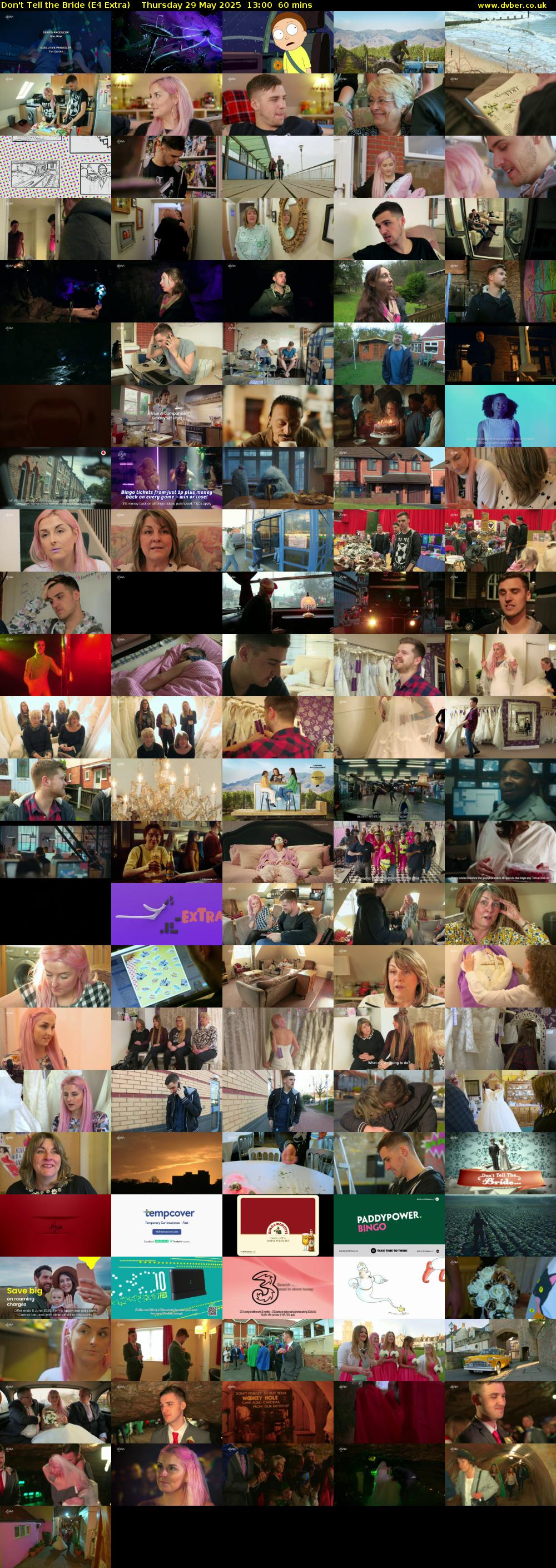 Don't Tell the Bride (E4 Extra) Thursday 29 May 2025 13:00 - 14:00
