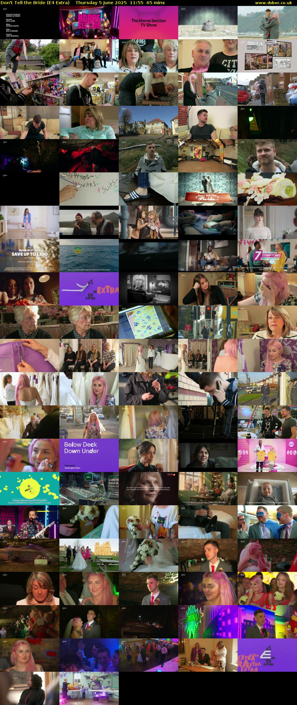 Don't Tell the Bride (E4 Extra) Thursday 5 June 2025 11:55 - 13:00