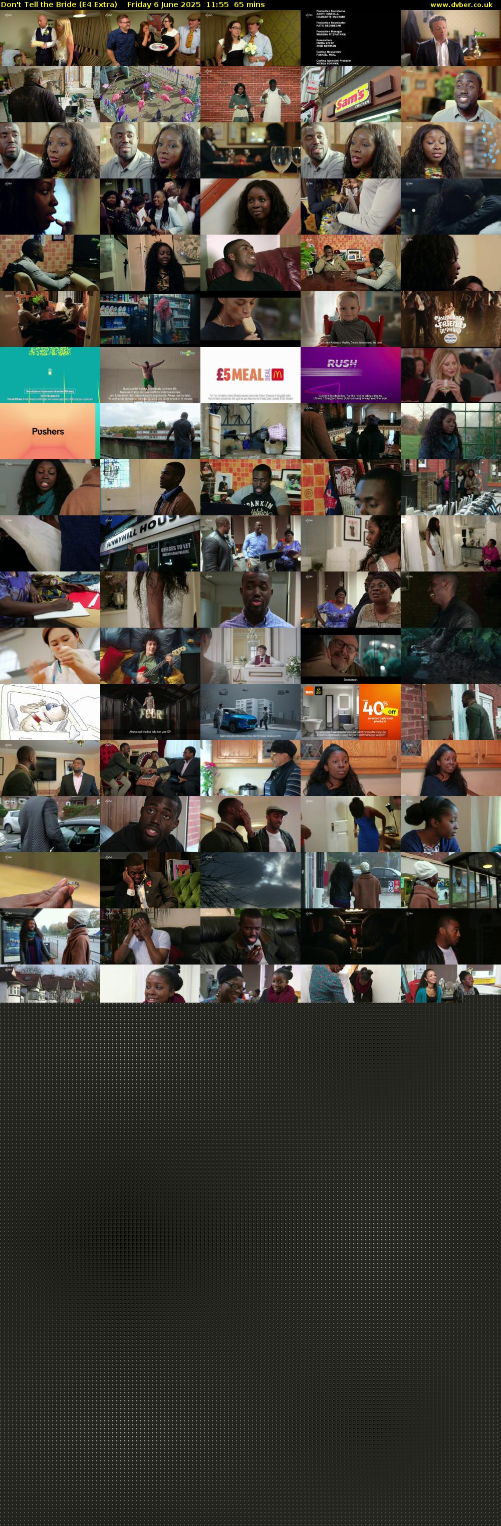 Don't Tell the Bride (E4 Extra) Friday 6 June 2025 11:55 - 13:00