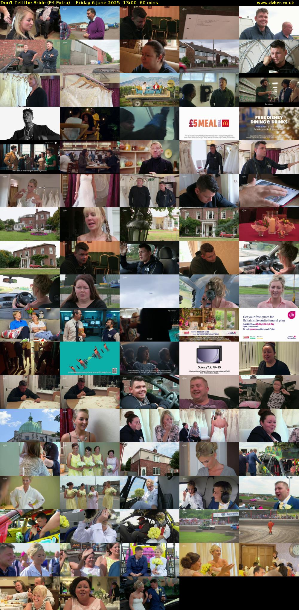 Don't Tell the Bride (E4 Extra) Friday 6 June 2025 13:00 - 14:00