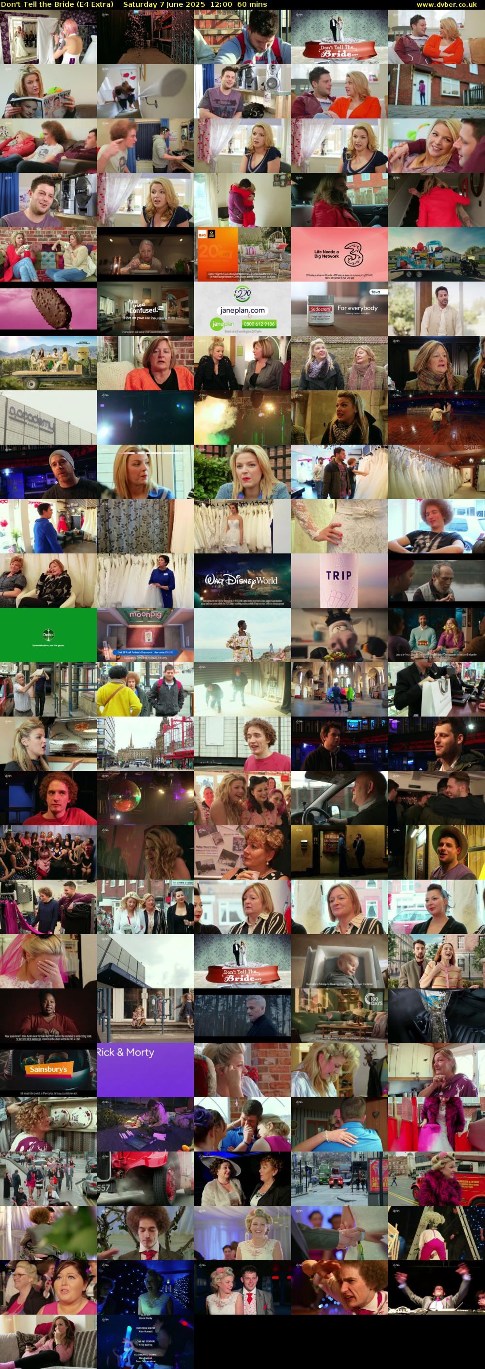 Don't Tell the Bride (E4 Extra) Saturday 7 June 2025 12:00 - 13:00