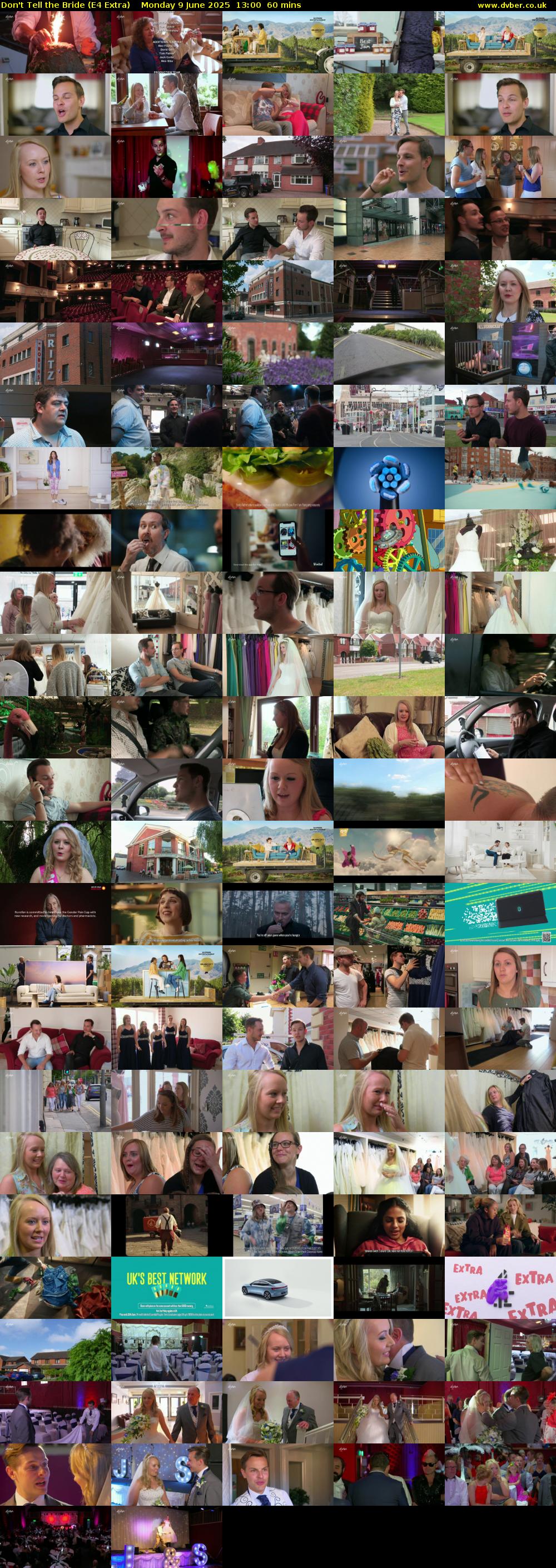 Don't Tell the Bride (E4 Extra) Monday 9 June 2025 13:00 - 14:00