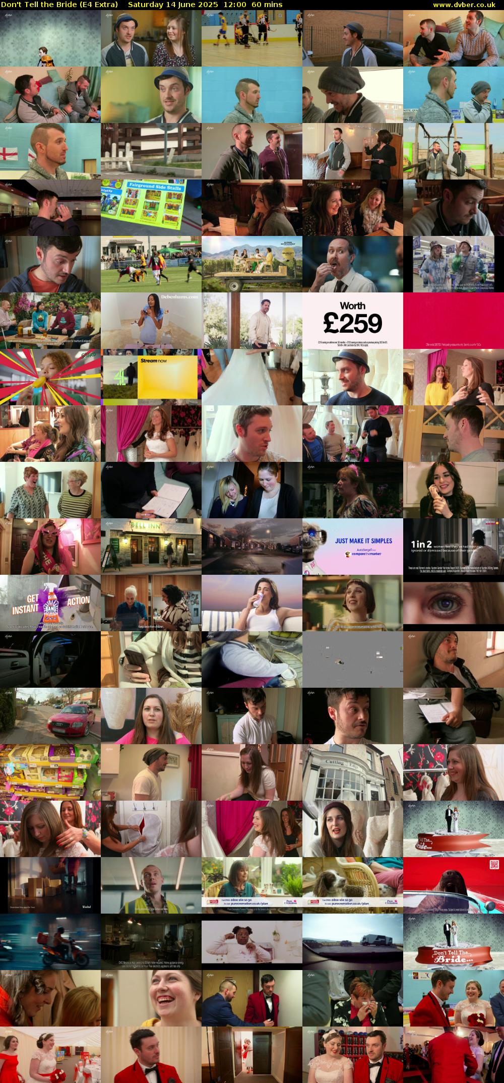 Don't Tell the Bride (E4 Extra) Saturday 14 June 2025 12:00 - 13:00