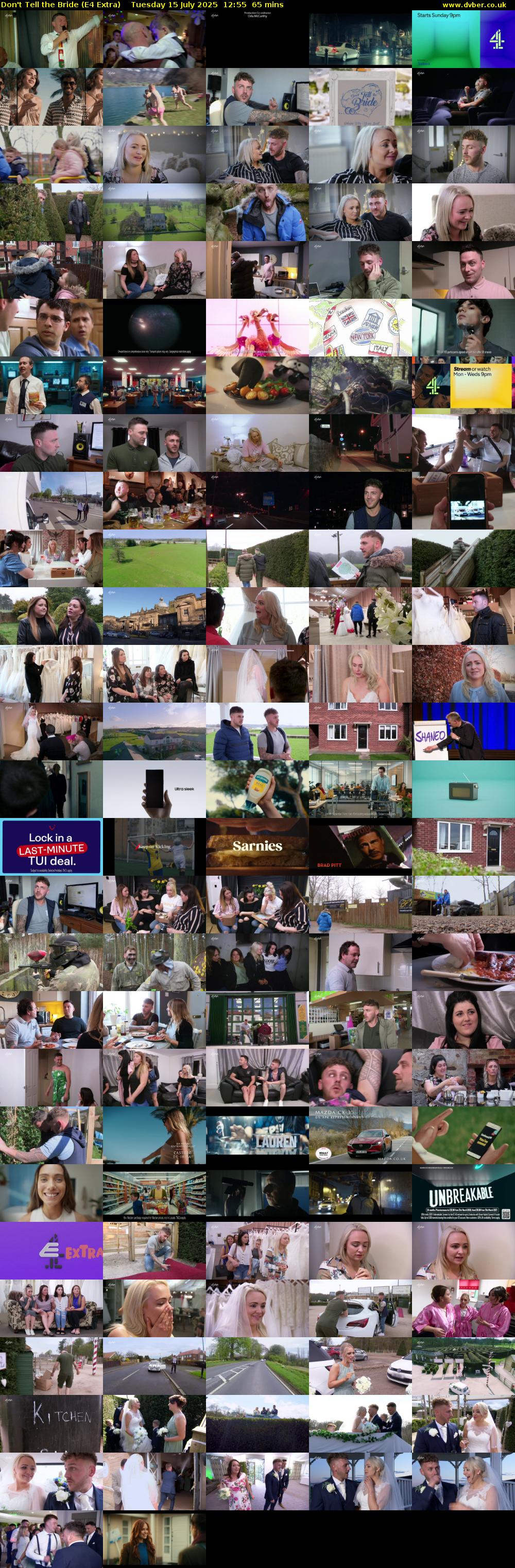 Don't Tell the Bride (E4 Extra) Tuesday 15 July 2025 12:55 - 14:00
