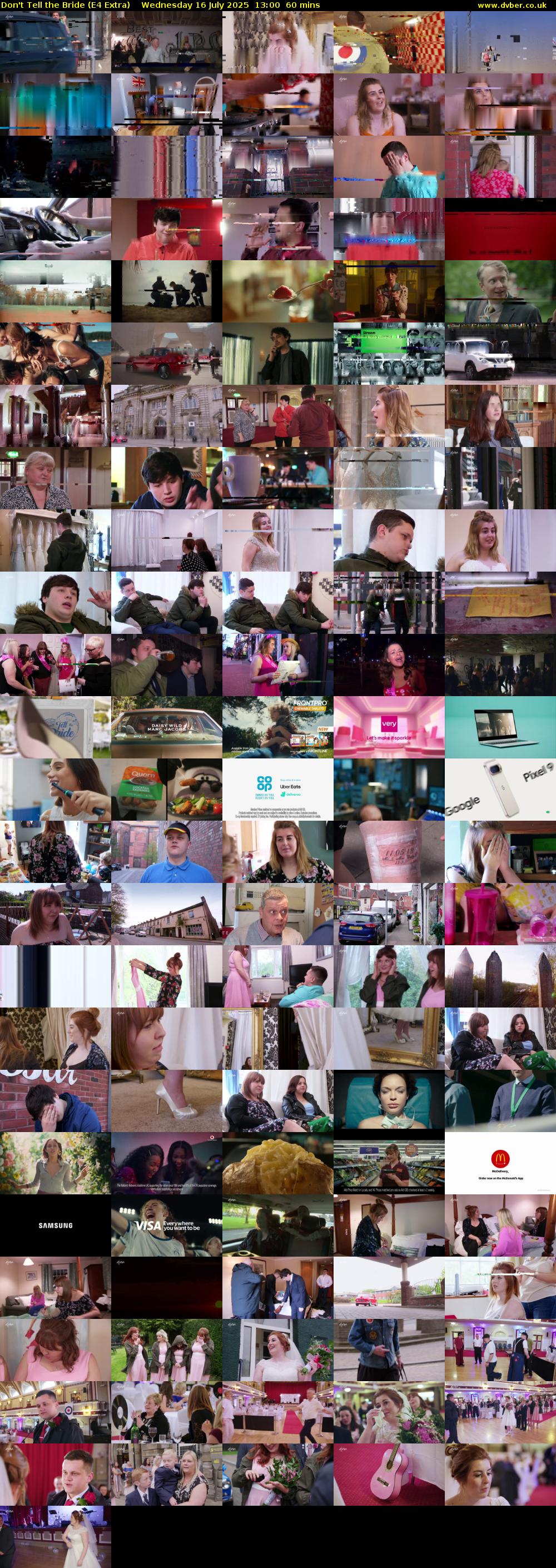 Don't Tell the Bride (E4 Extra) Wednesday 16 July 2025 13:00 - 14:00