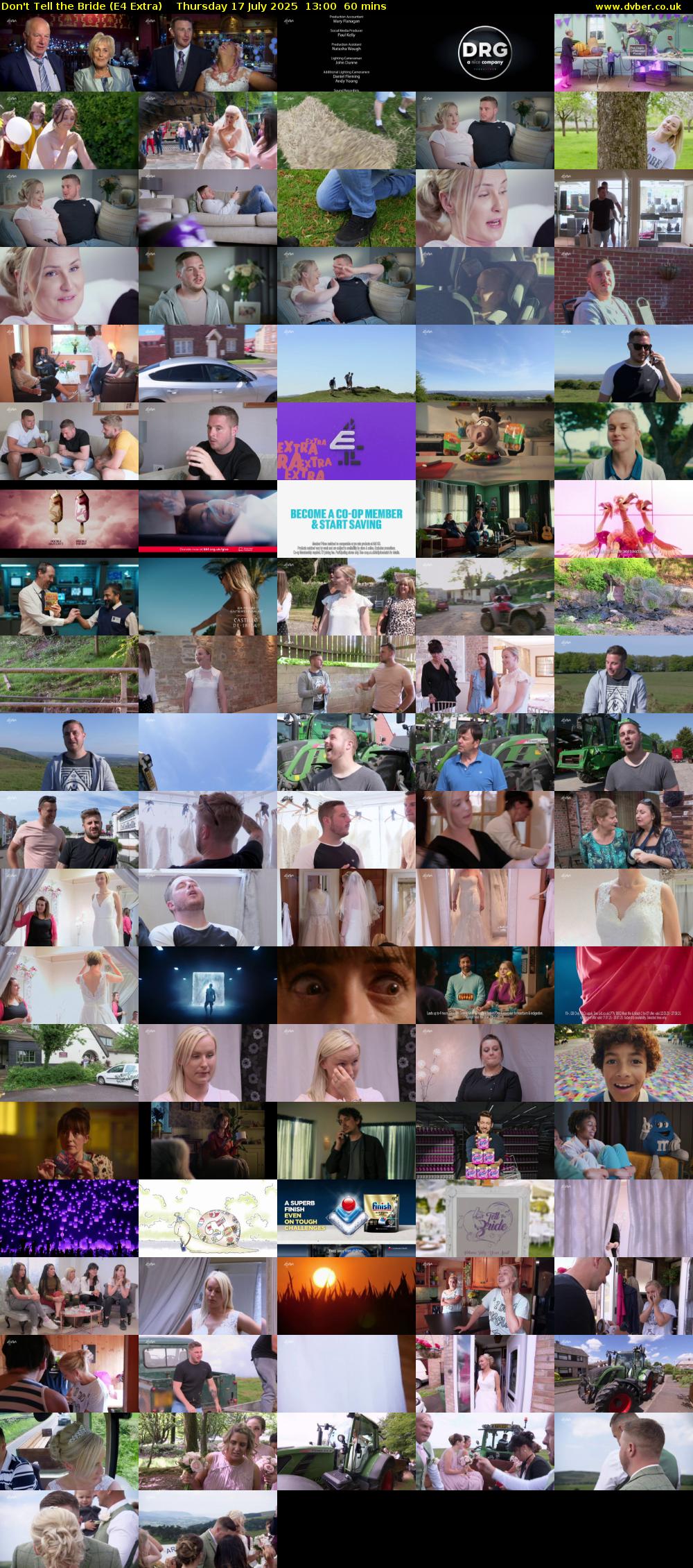 Don't Tell the Bride (E4 Extra) Thursday 17 July 2025 13:00 - 14:00