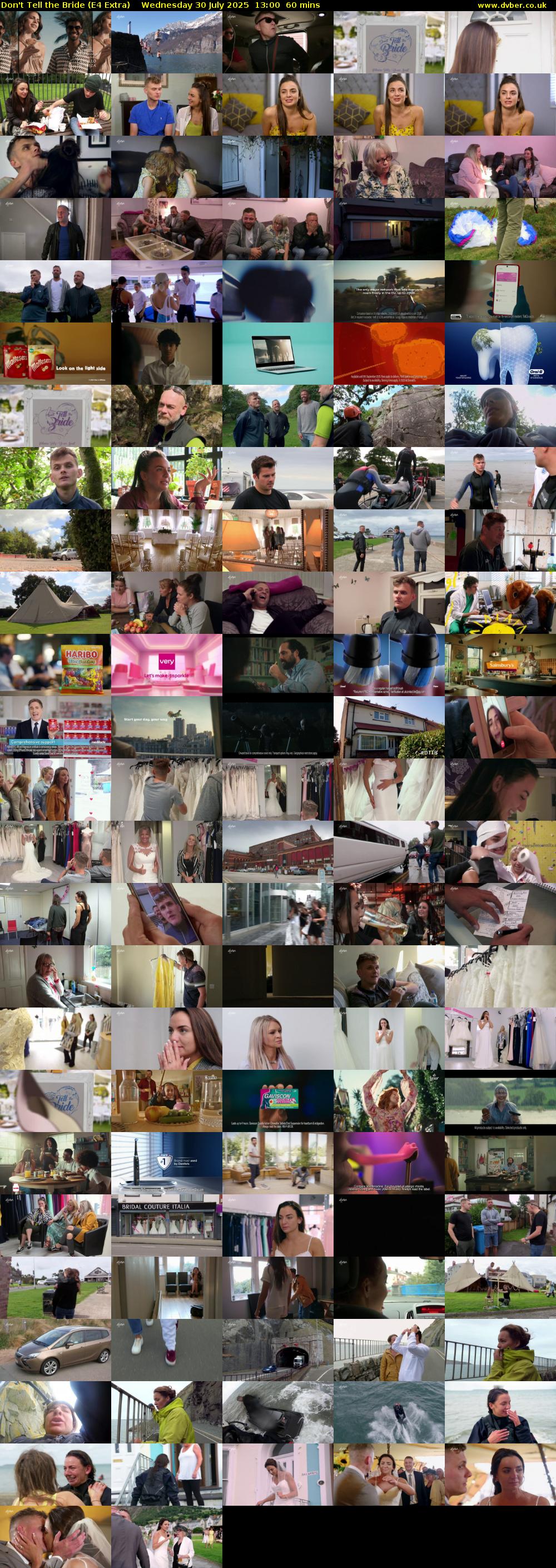 Don't Tell the Bride (E4 Extra) Wednesday 30 July 2025 13:00 - 14:00