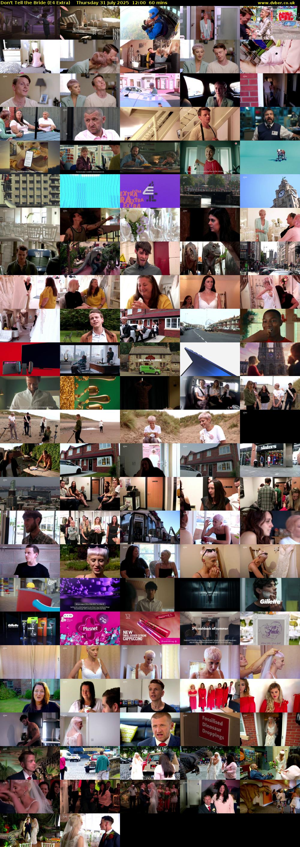 Don't Tell the Bride (E4 Extra) Thursday 31 July 2025 12:00 - 13:00