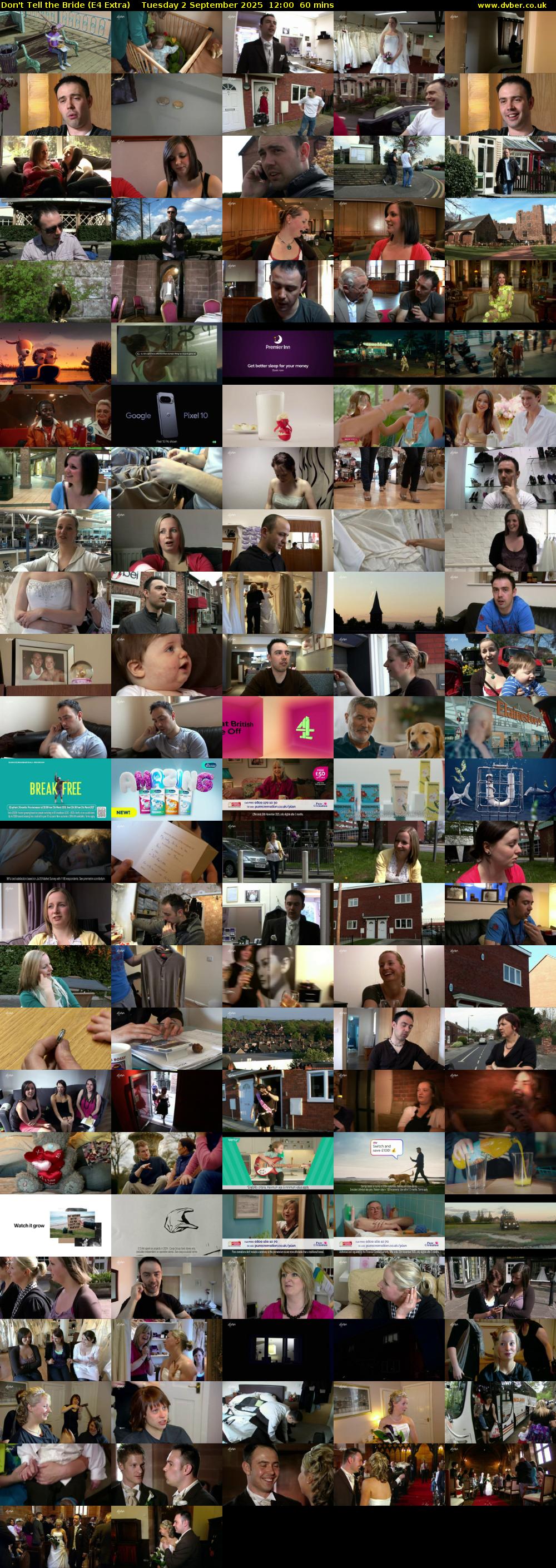 Don't Tell the Bride (E4 Extra) Tuesday 2 September 2025 12:00 - 13:00