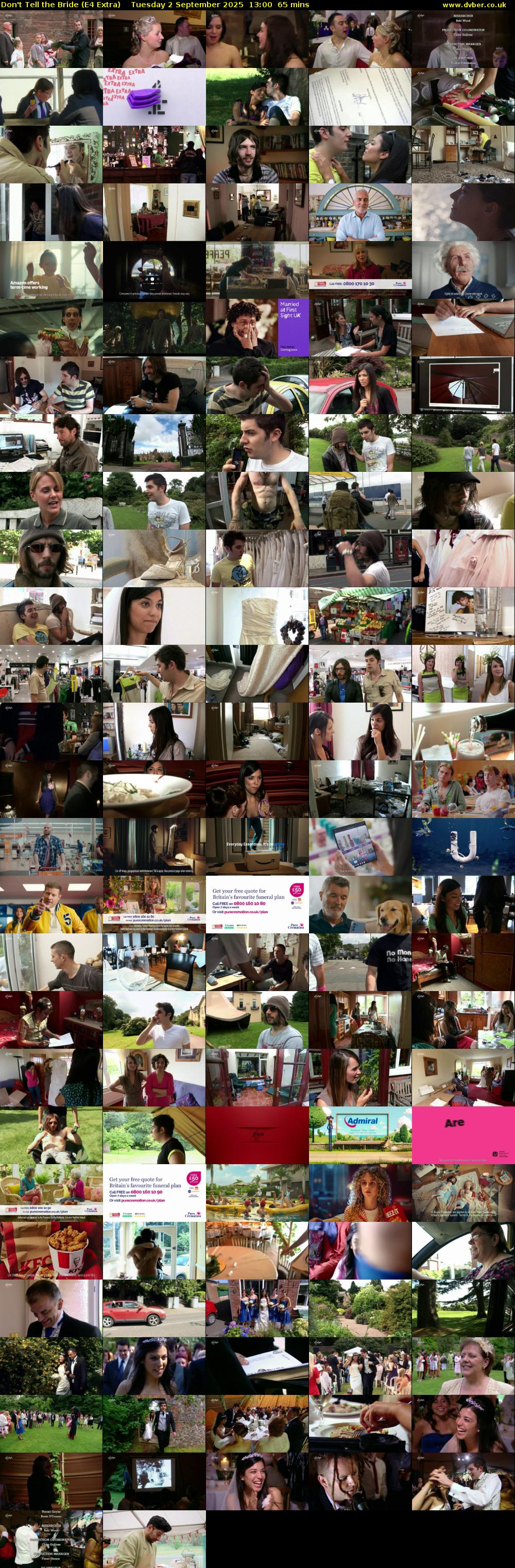 Don't Tell the Bride (E4 Extra) Tuesday 2 September 2025 13:00 - 14:05