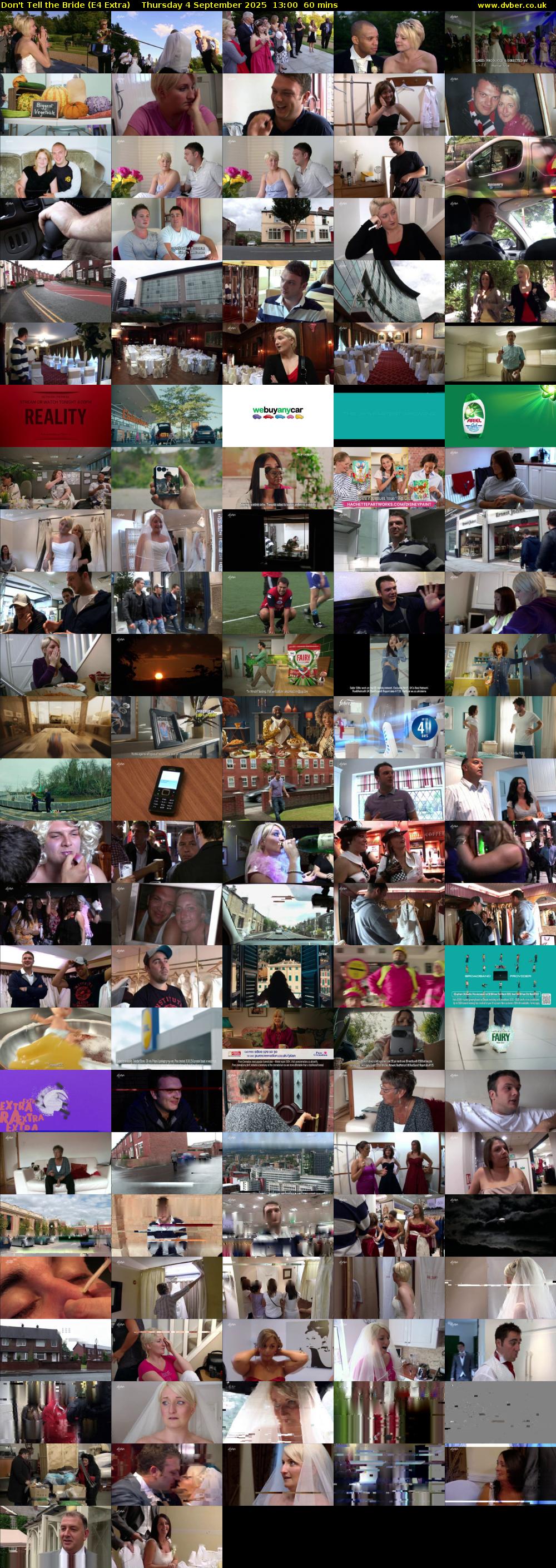 Don't Tell the Bride (E4 Extra) Thursday 4 September 2025 13:00 - 14:00