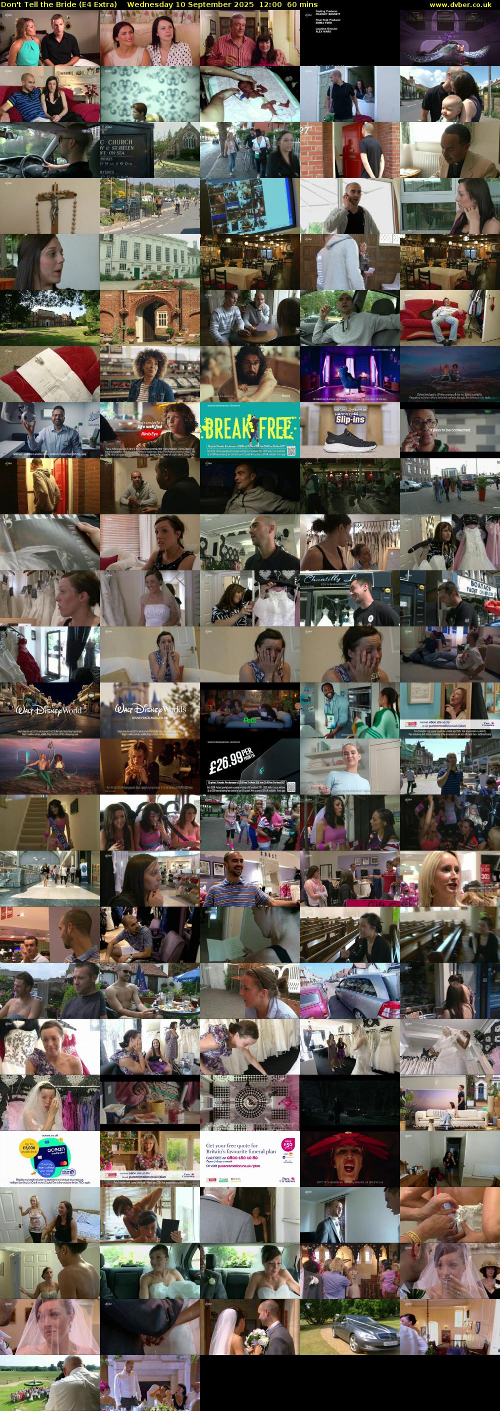 Don't Tell the Bride (E4 Extra) Wednesday 10 September 2025 12:00 - 13:00