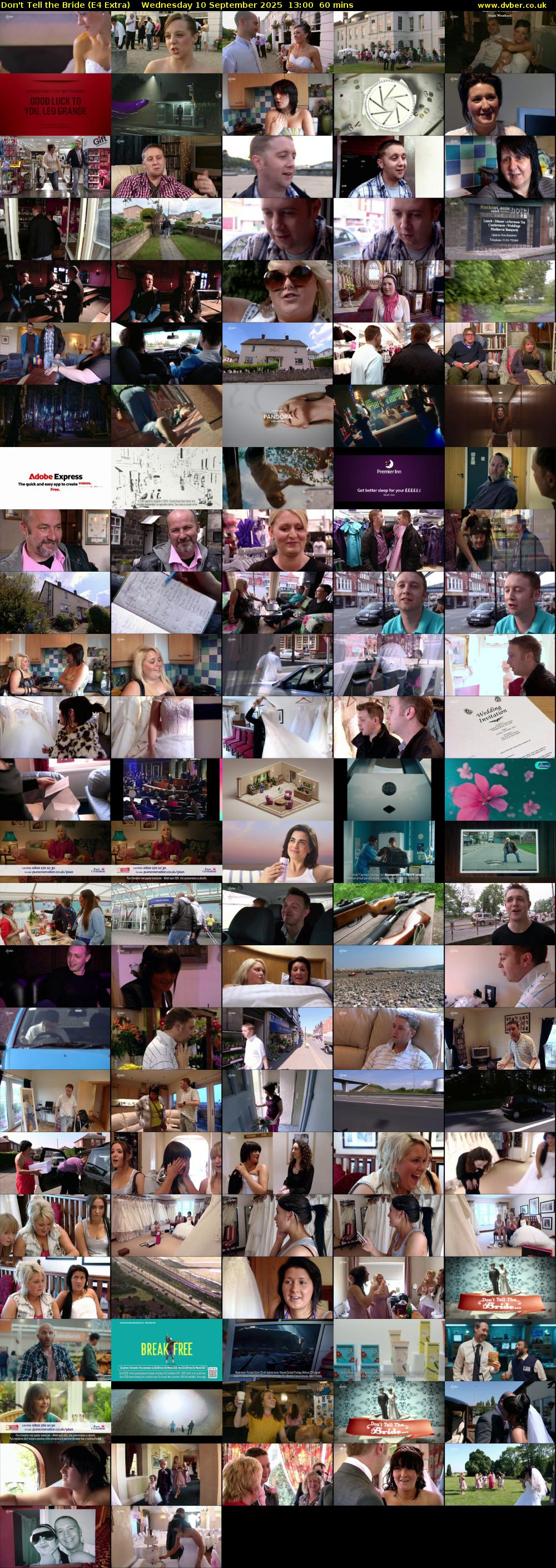 Don't Tell the Bride (E4 Extra) Wednesday 10 September 2025 13:00 - 14:00