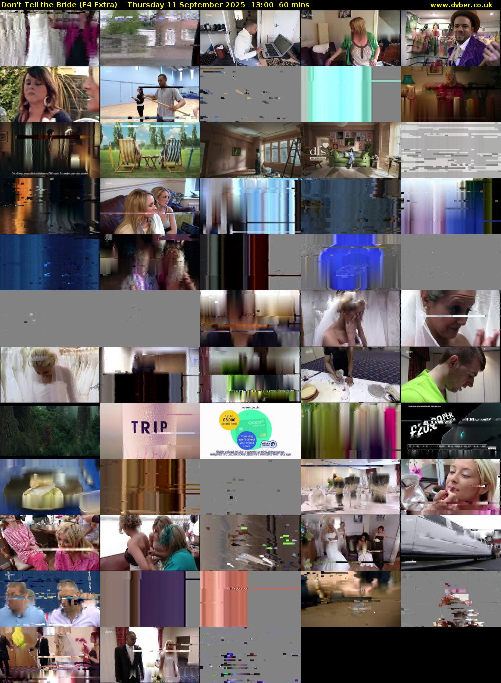 Don't Tell the Bride (E4 Extra) Thursday 11 September 2025 13:00 - 14:00