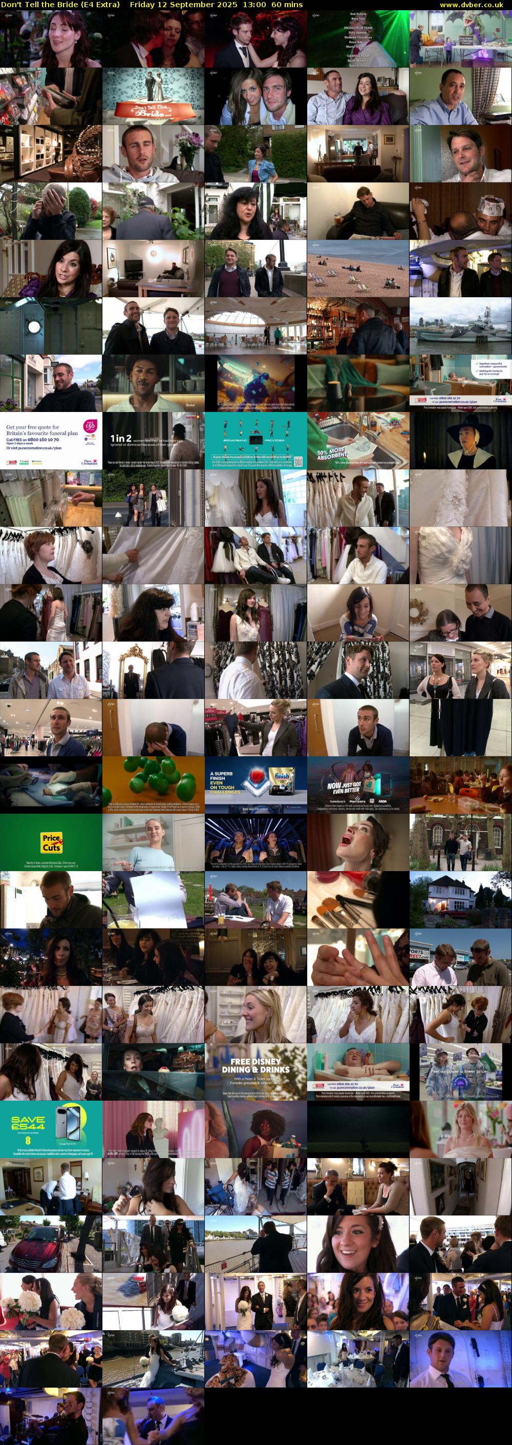 Don't Tell the Bride (E4 Extra) Friday 12 September 2025 13:00 - 14:00