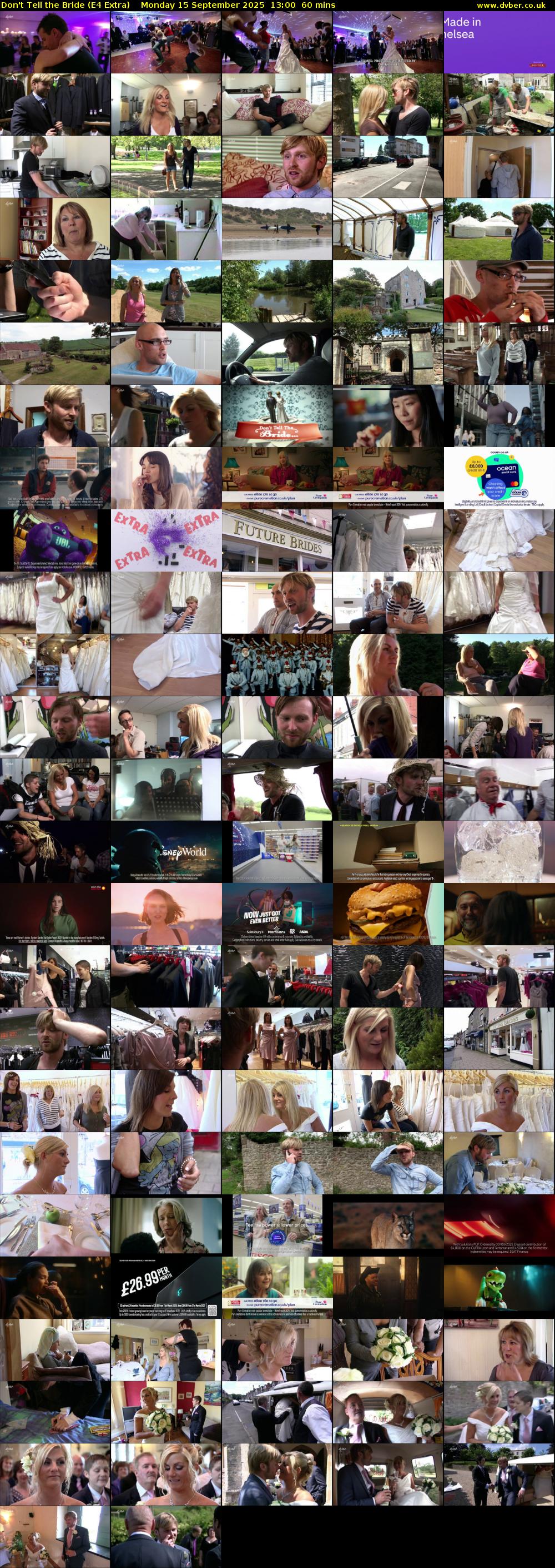 Don't Tell the Bride (E4 Extra) Monday 15 September 2025 13:00 - 14:00