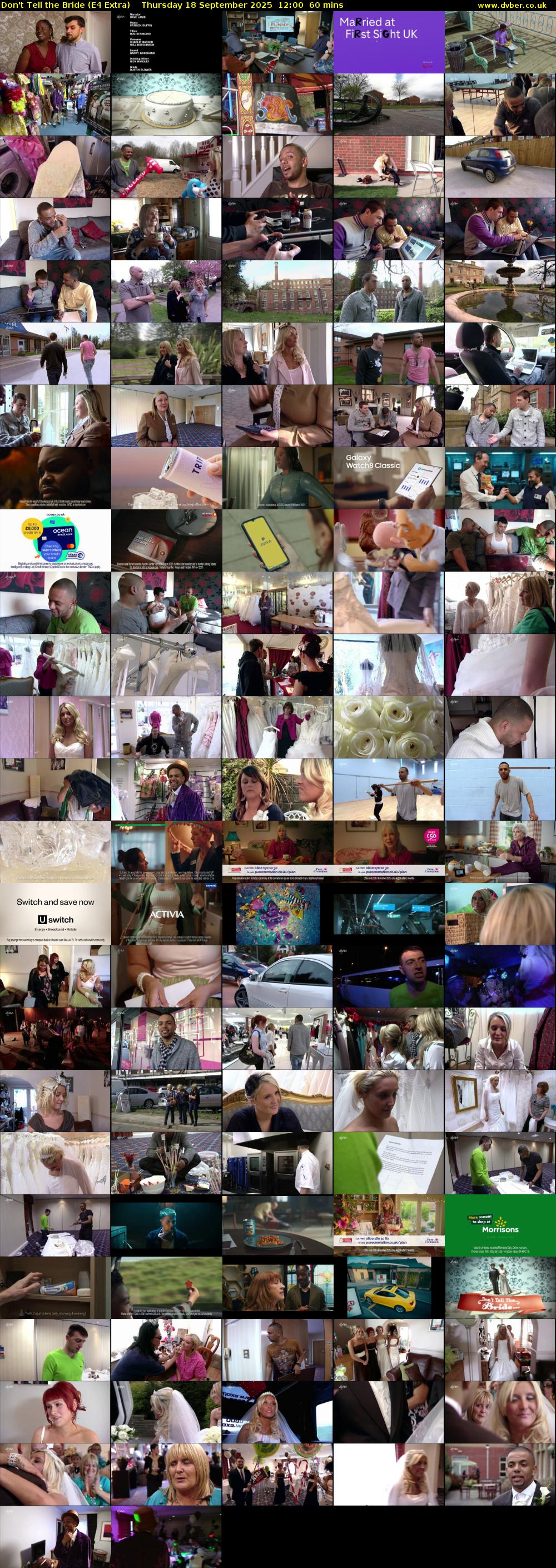 Don't Tell the Bride (E4 Extra) Thursday 18 September 2025 12:00 - 13:00