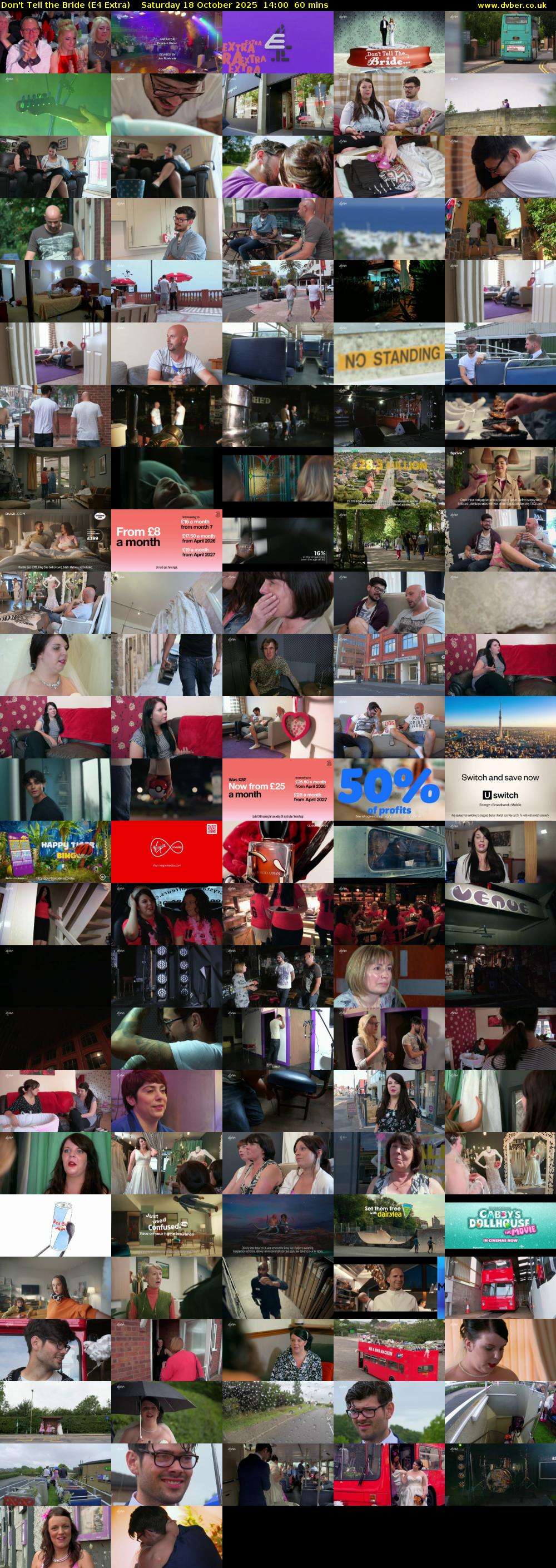 Don't Tell the Bride (E4 Extra) Saturday 18 October 2025 14:00 - 15:00